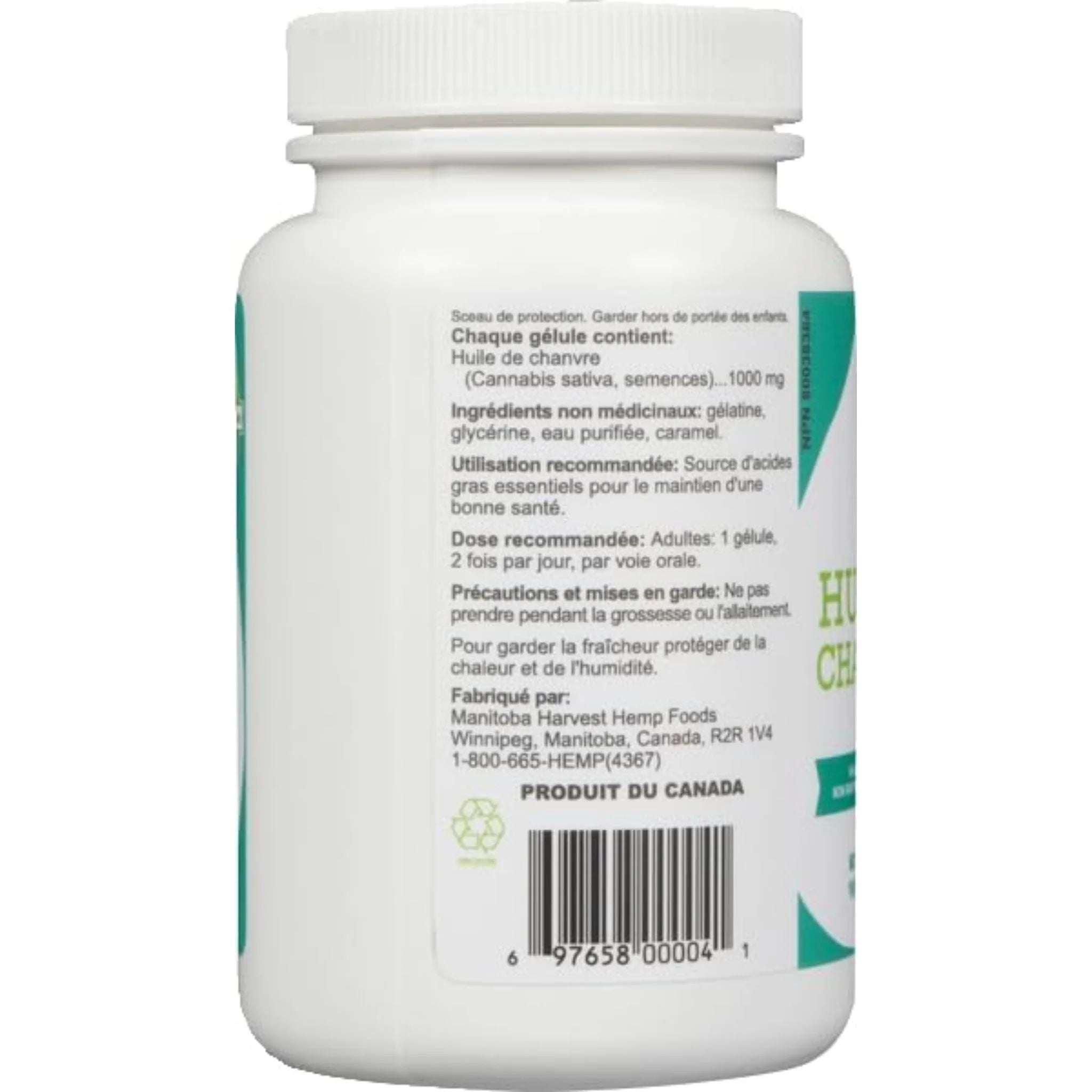 Manitoba Harvest Hemp Seed Oil Capsules 60 softgels