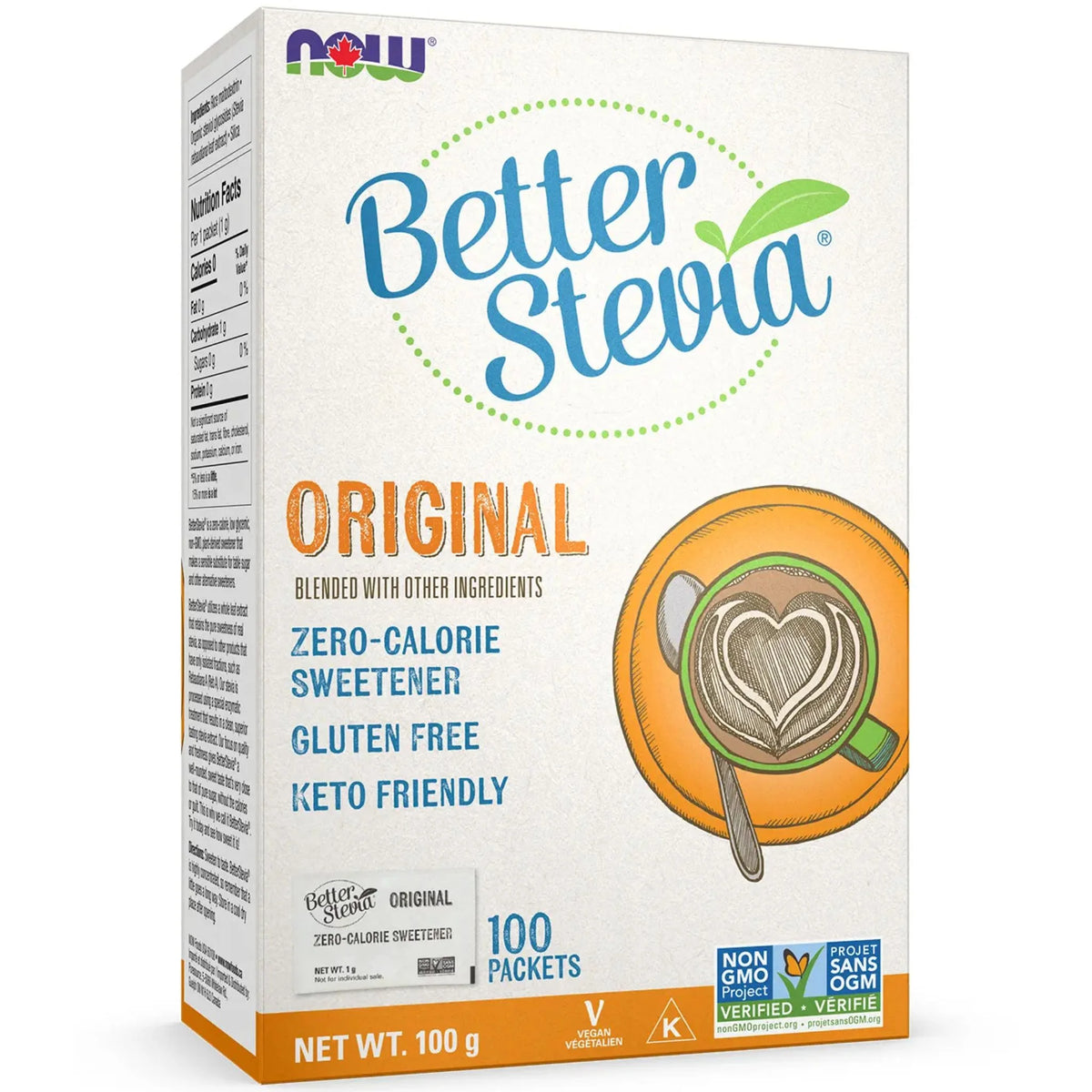 Now Better Stevia 100 pack