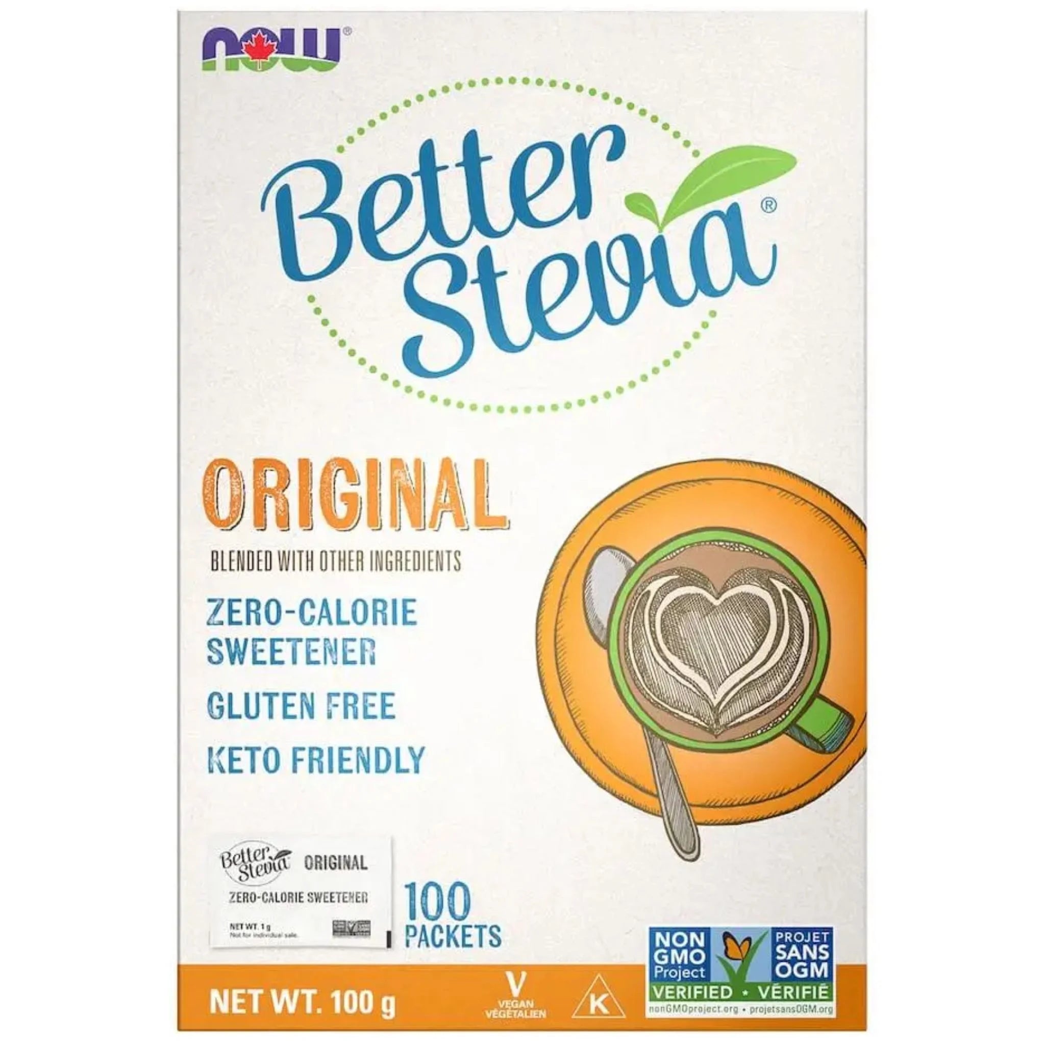 Now Better Stevia 100 pack