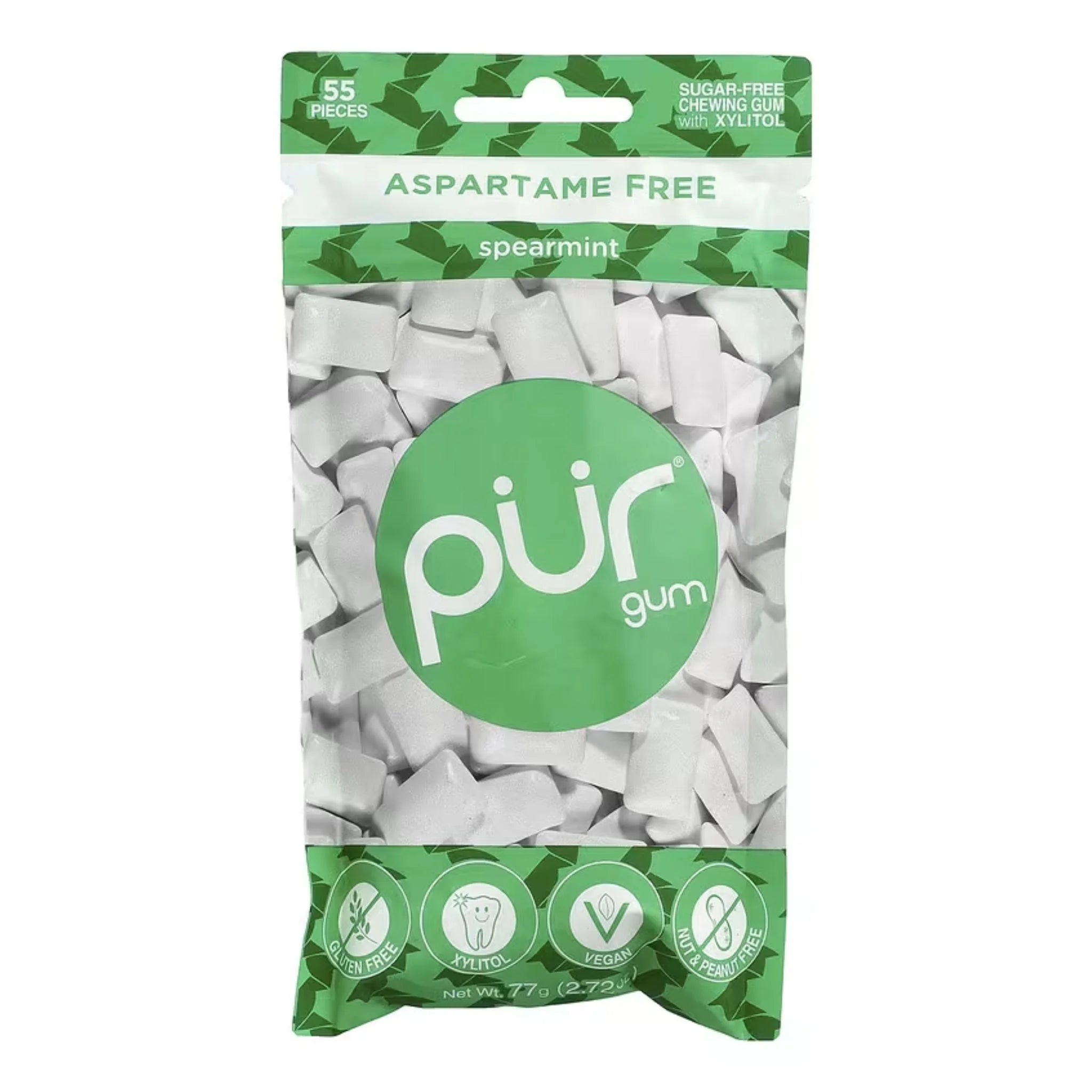 PUR Spearmint Gum Bag 55pc - Nature's Source Inc