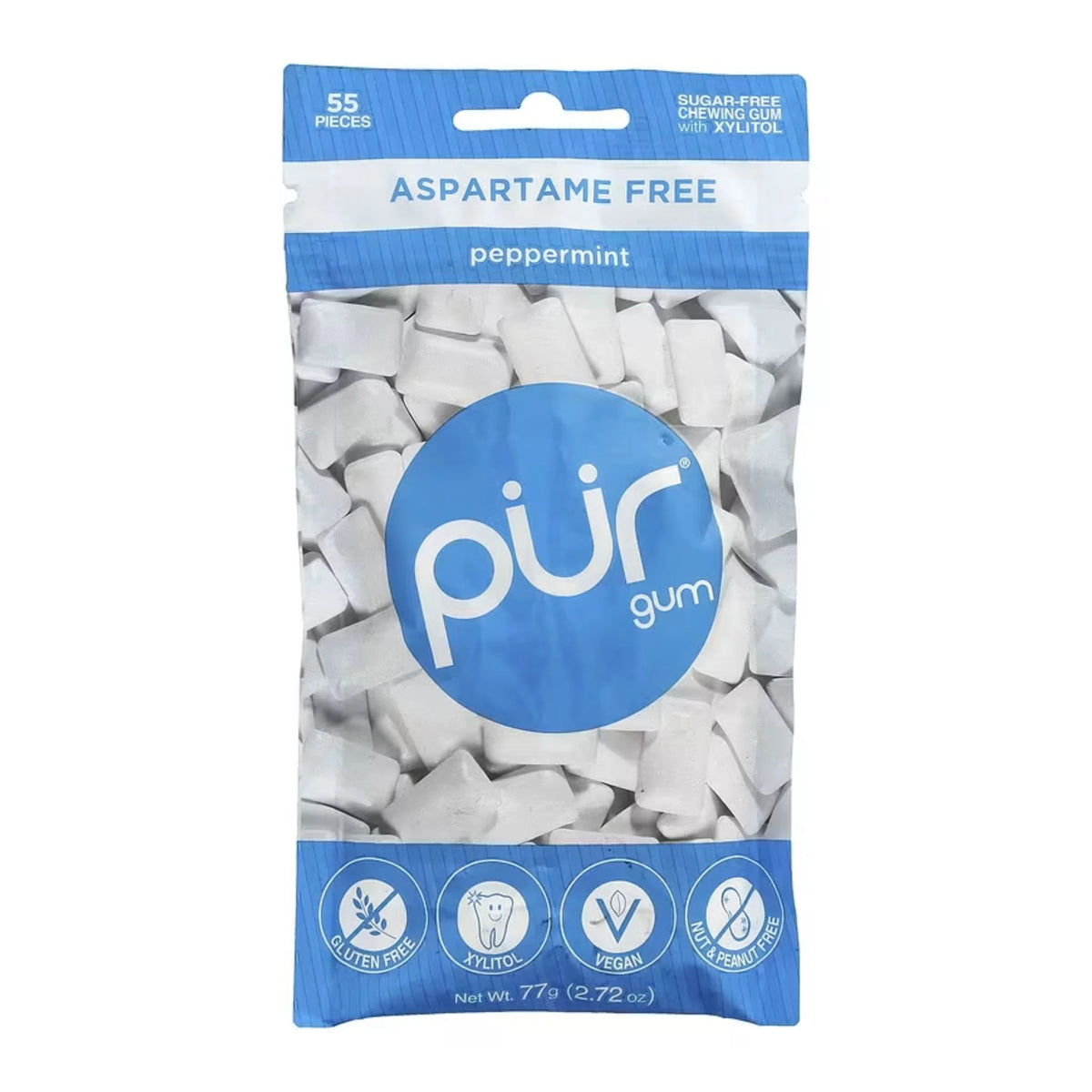 PUR Peppermint Gum Bag 55pc - Nature's Source Inc