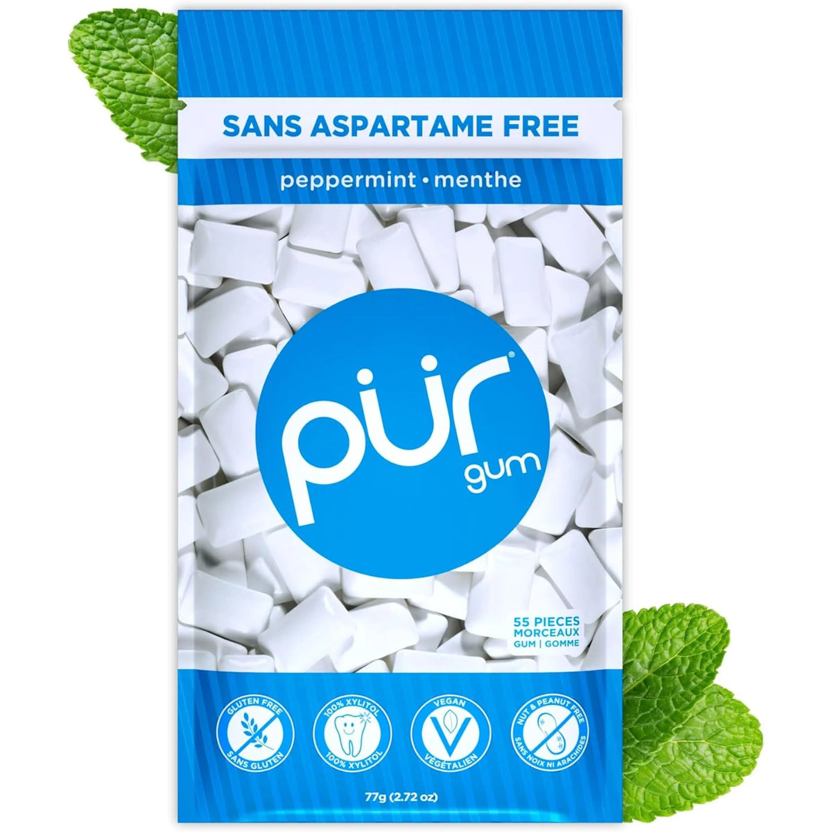 PUR Peppermint Gum Bag 55pc