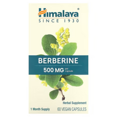 Himalaya Berberine 500mg 60 Vegan Capsules - Promotes Immune System For Body's Defenses, Provides GI Support To Promote Gastrointestinal Wellness, Supports Maintenance Of Cholesterol Levels