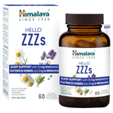 Himalaya Hello ZZZ's Sleep Support 3g Melatonin 60 Vegan Capsules - Support Gentle And Relaxing Sleep, Relieve Stress, Contains Amino Acid, Flower And Leaf Extracts For Maximum Efficacy, Most Well - Rounded Melatonin And GABA Supplements - Nature's Source Inc
