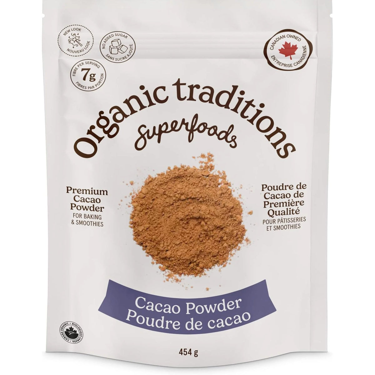 Organic Traditions Cacao Powder - 454g