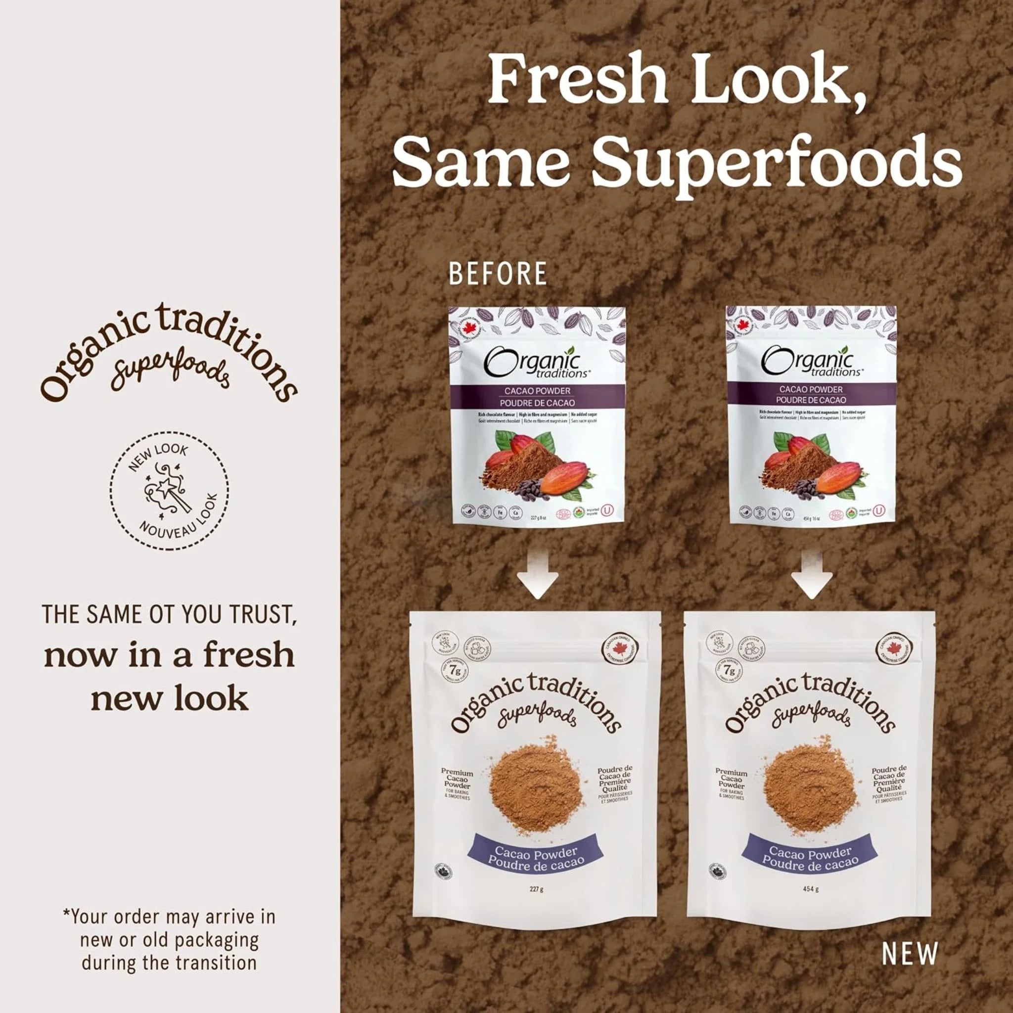 Organic Traditions Cacao Powder - 454g