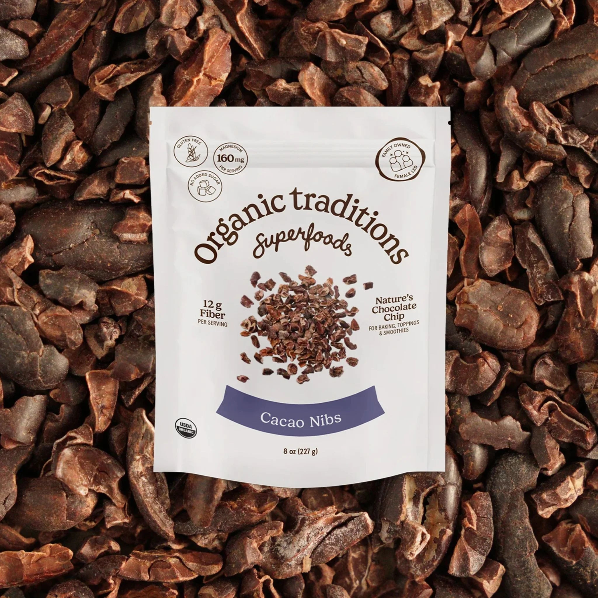 Organic Traditions Cacao Nibs - 454g - Nature's Source Inc