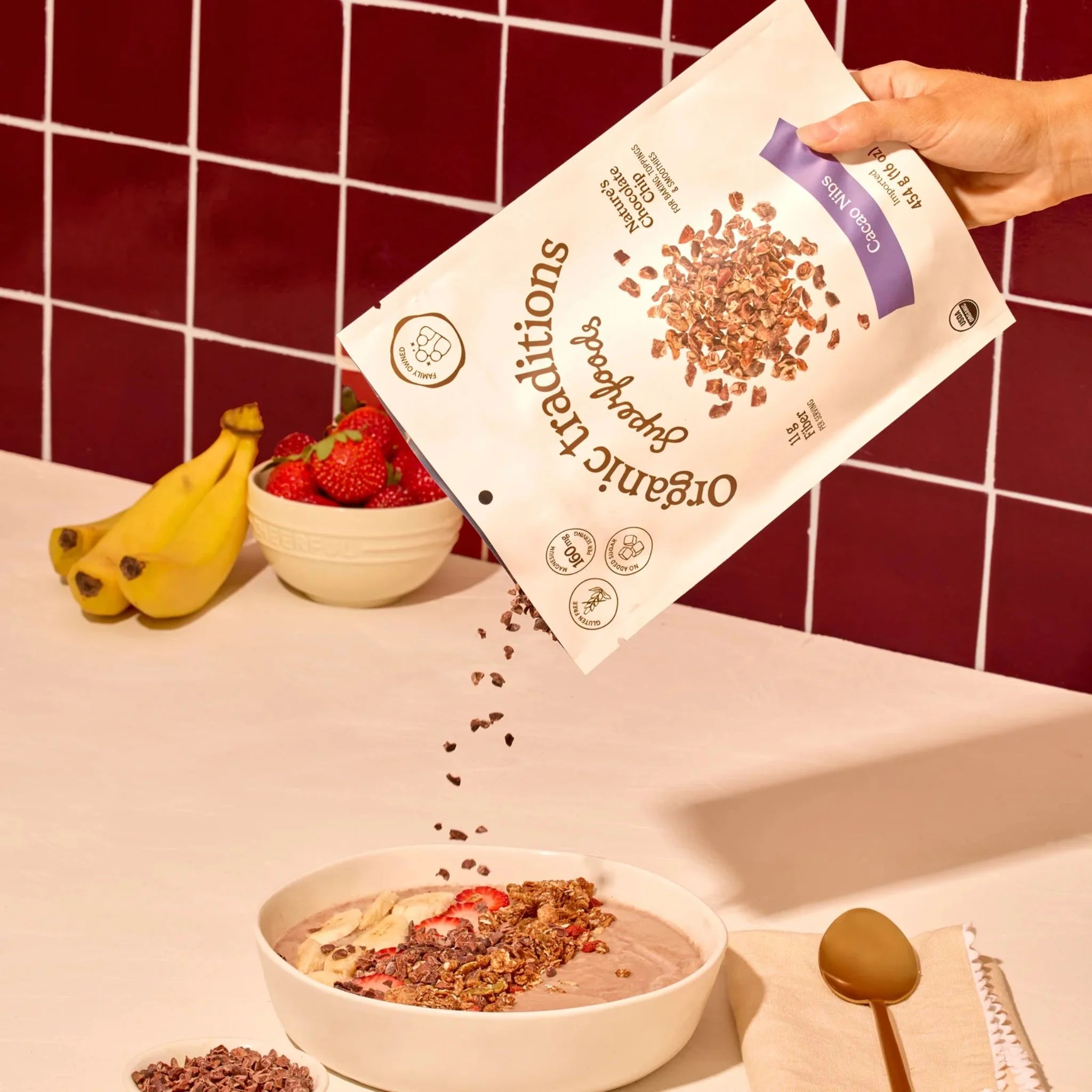 Organic Traditions Cacao Nibs - 454g - Nature's Source Inc