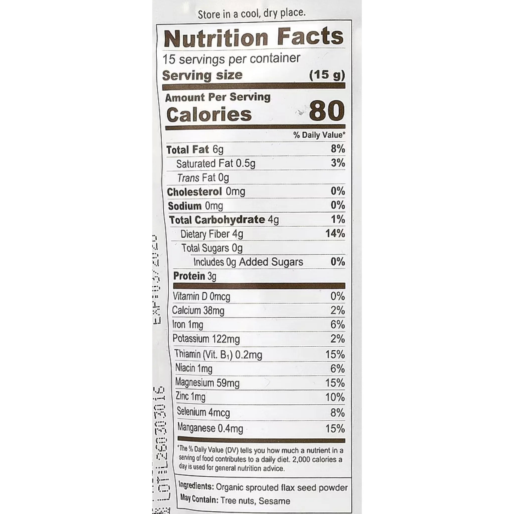 Organic Traditions Sprouted Flax Seed Powder - 227g