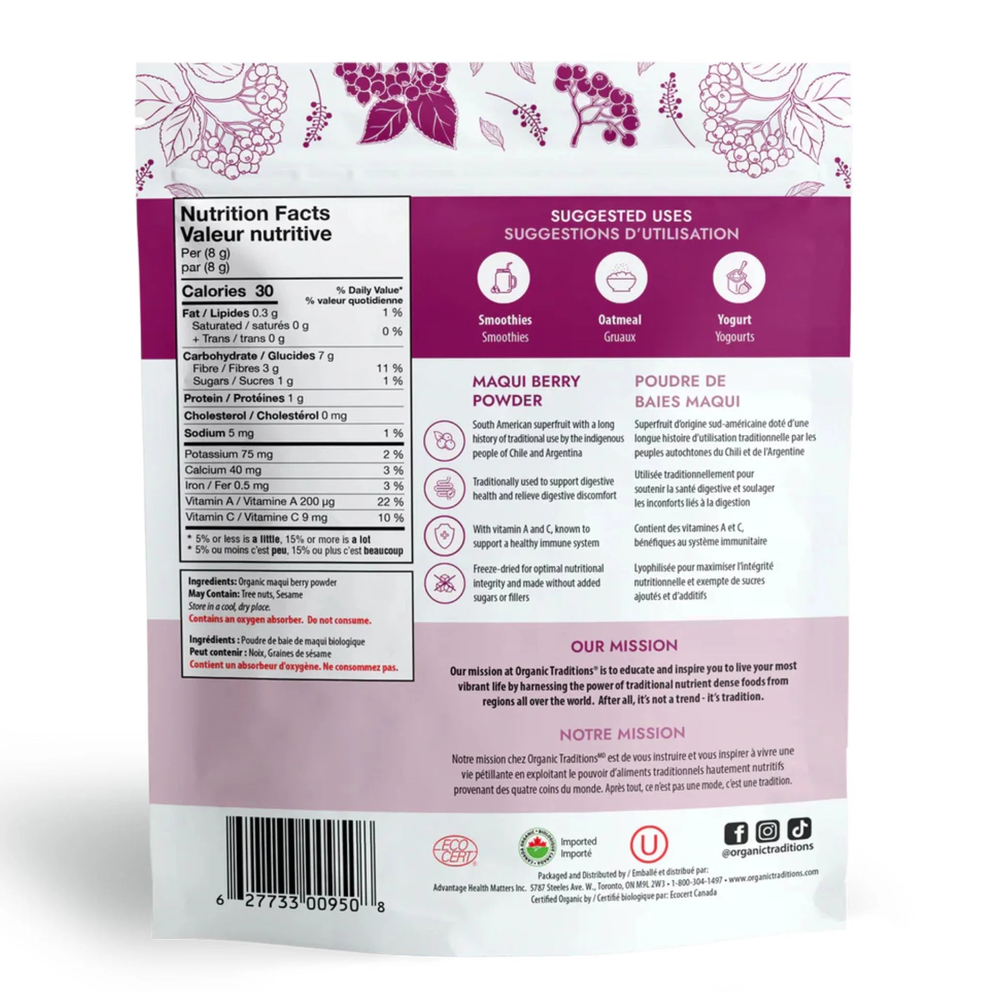 Organic Traditions Maqui Berry Freeze-Dried 100g