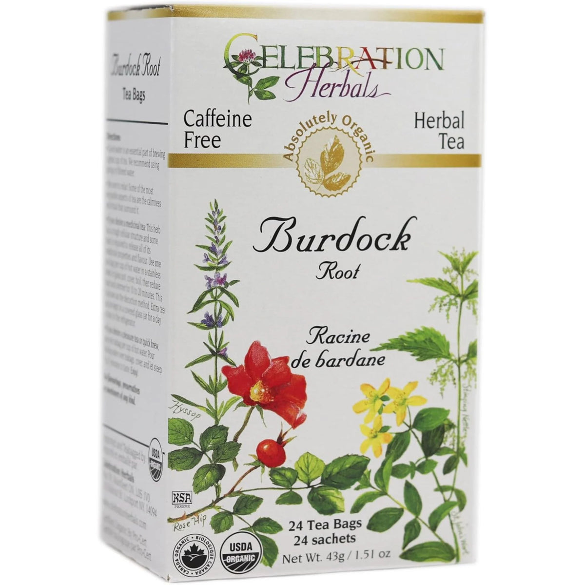 Celebration Herbals Organic Burdock Root Tea 24 bags