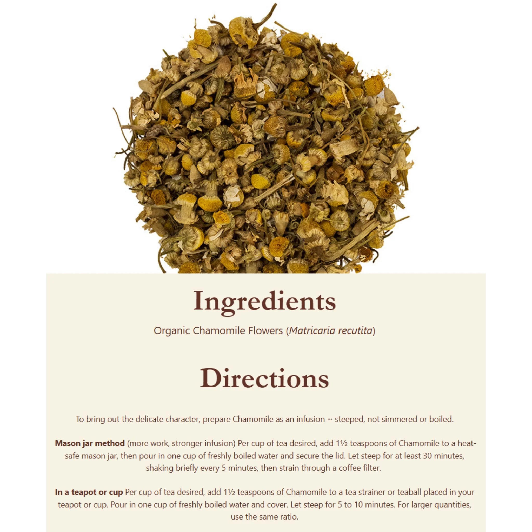 Celebration Herbals Organic Chamomile Flowers Loose Tea 32g