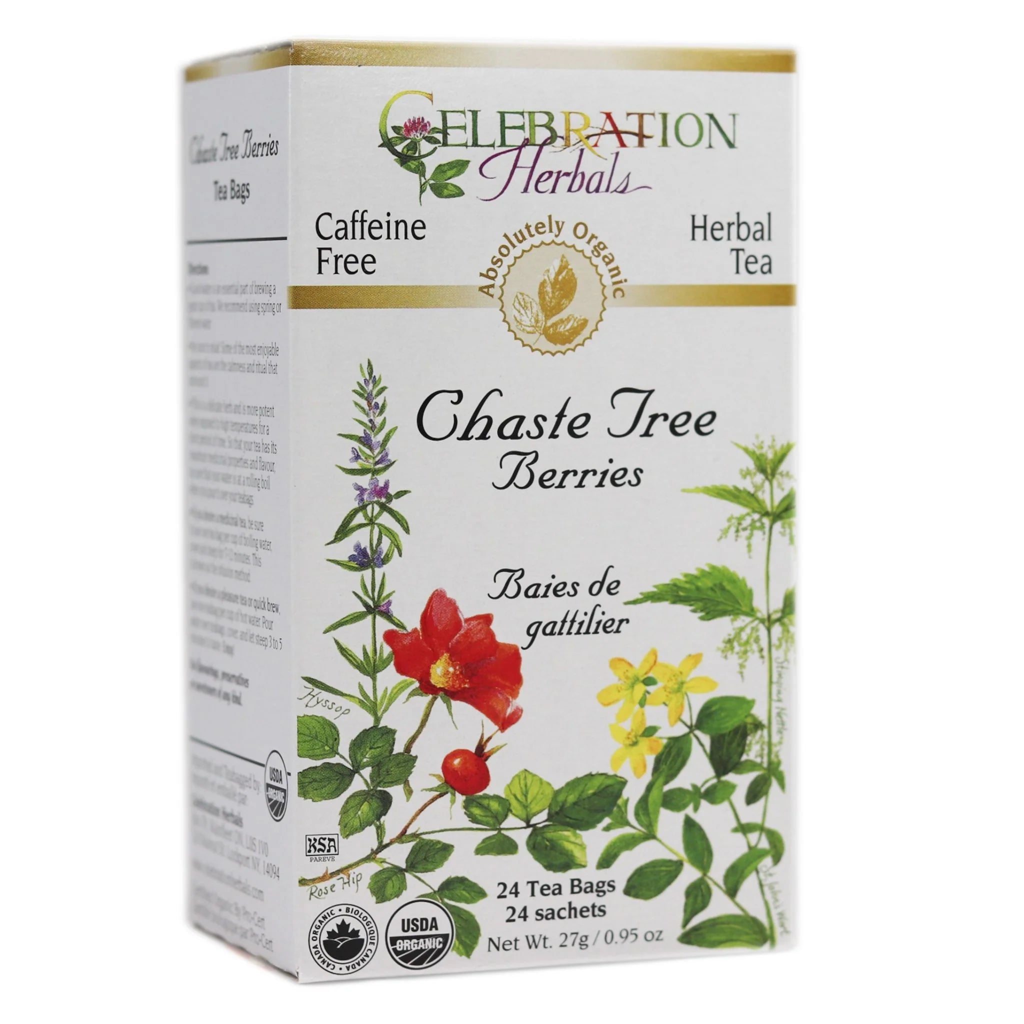 Celebration Herbals Organic Chaste Tree Berries Tea 24 bags - Nature's Source Inc