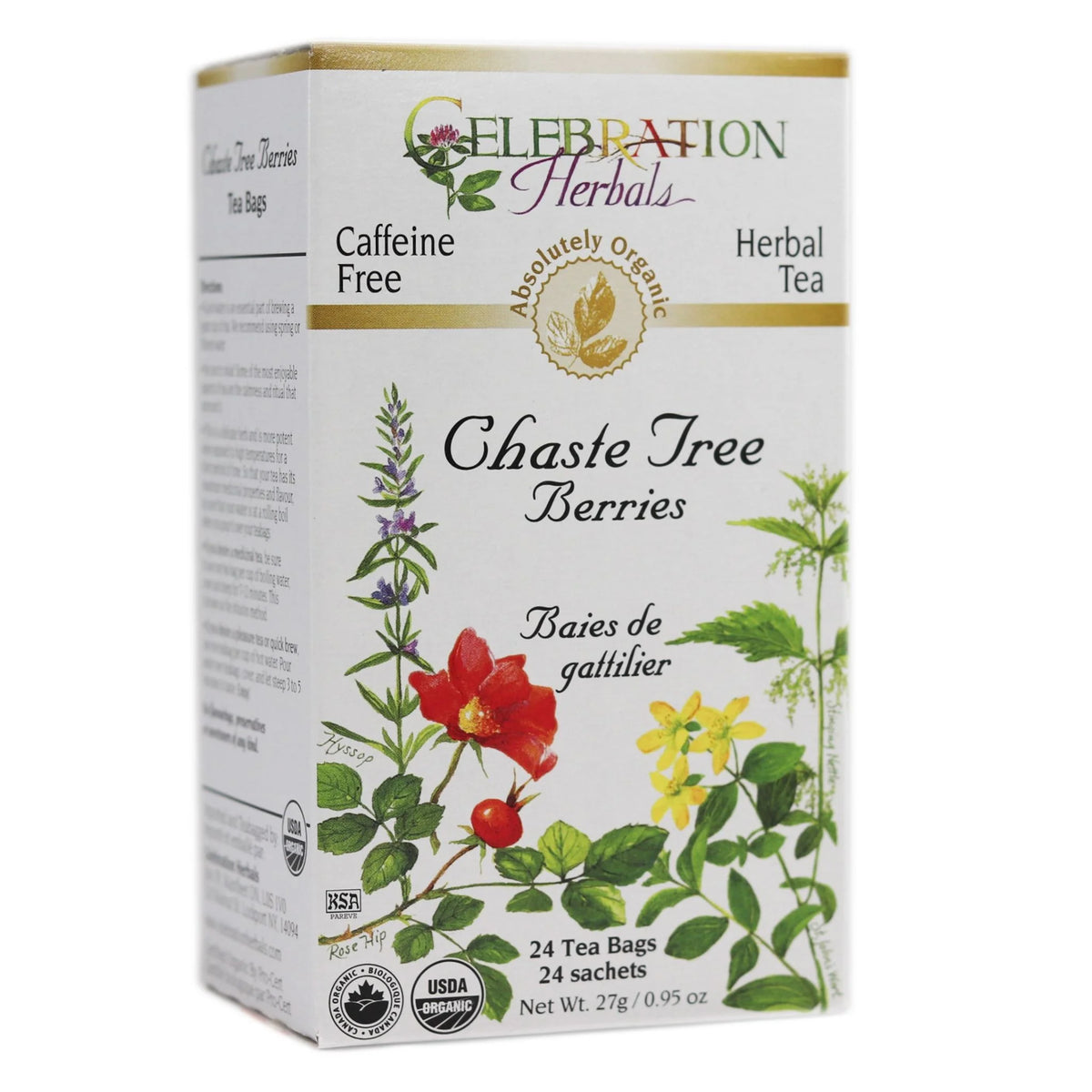 Celebration Herbals Organic Chaste Tree Berries Tea 24 bags - Nature's Source Inc