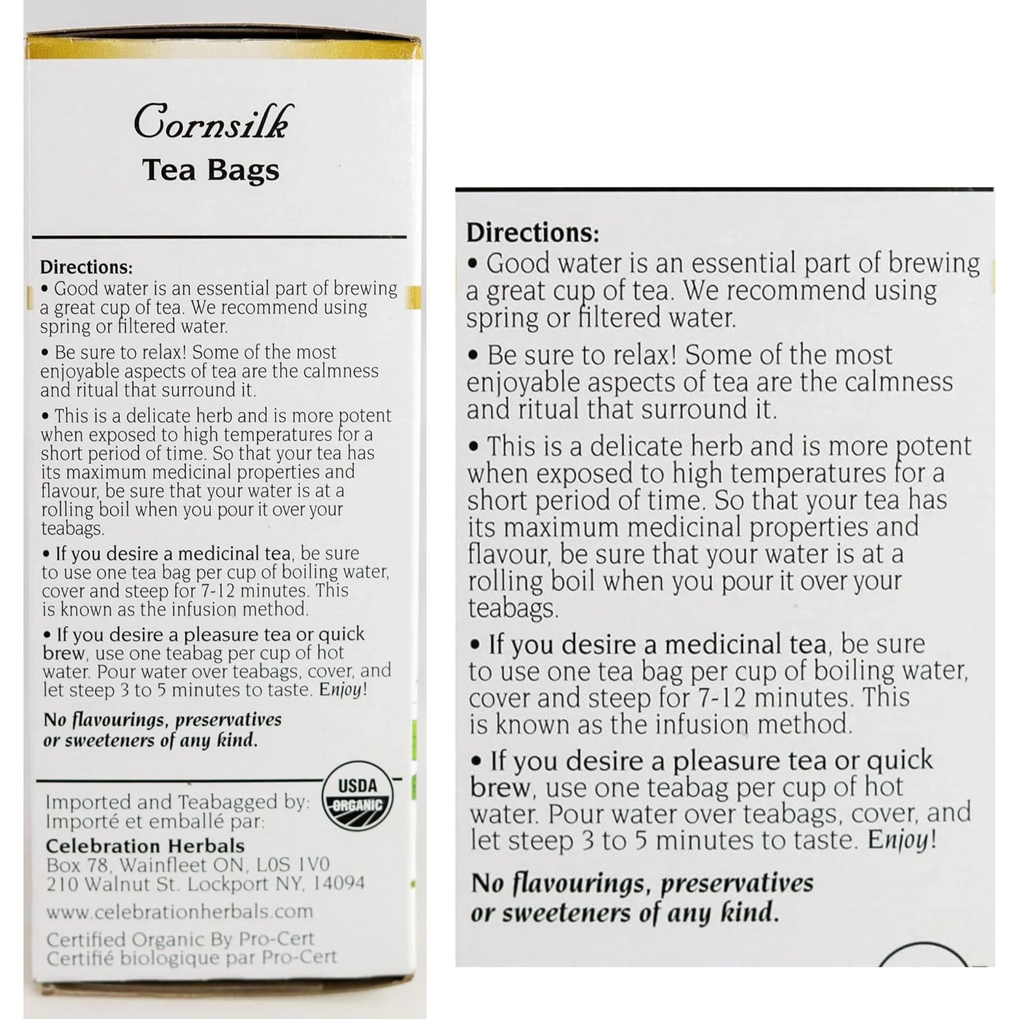 Celebration Herbals Organic Cornsilk Tea 24 bags