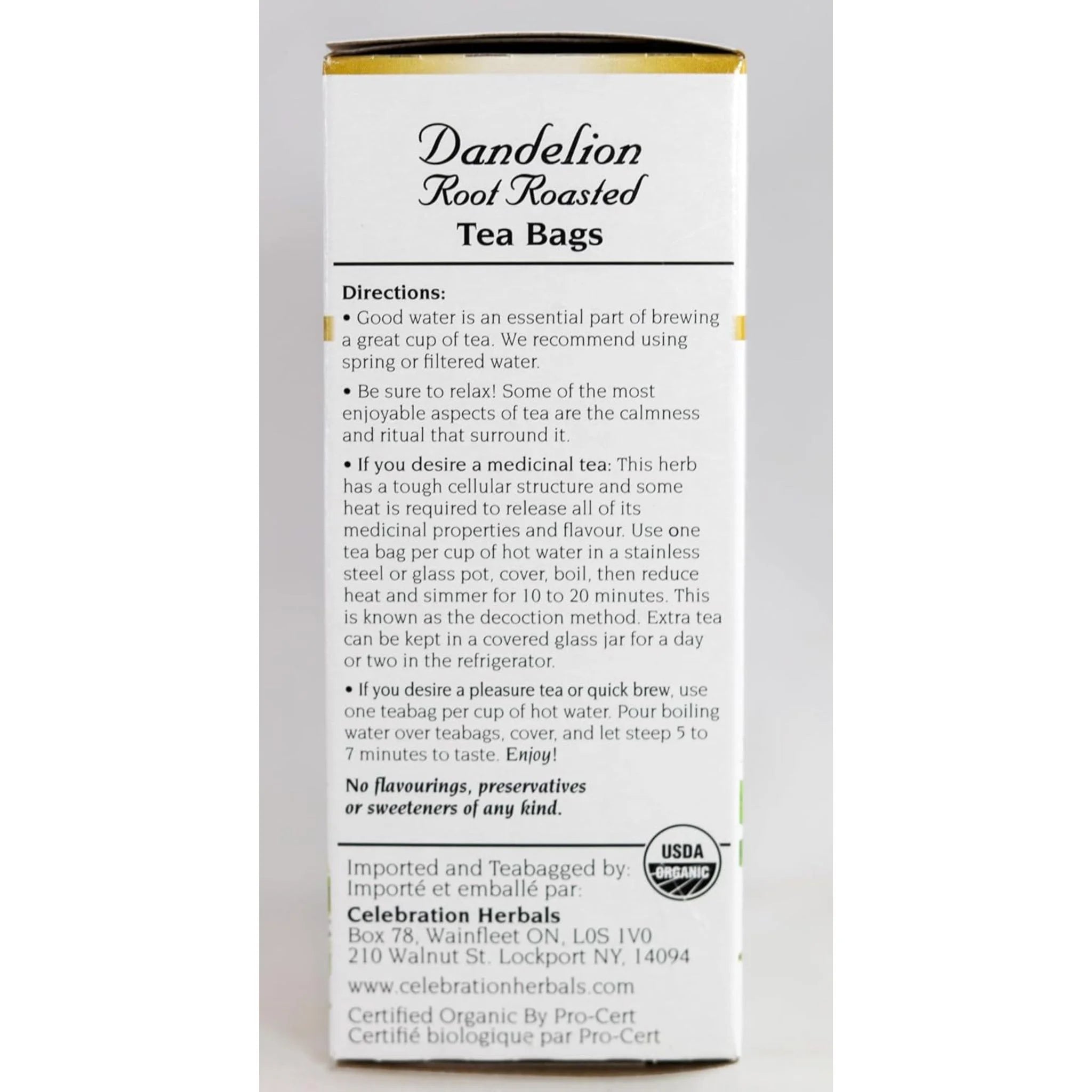 Celebration Herbals Organic Dandelion Root Roasted Tea 24 bags