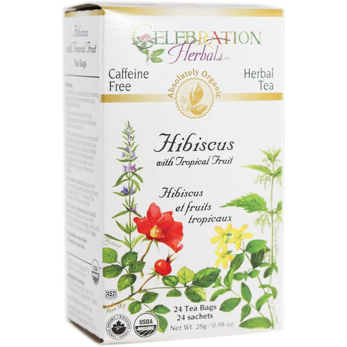 Celebration Herbals Organic Hibiscus Tropical Tea 24 bags
