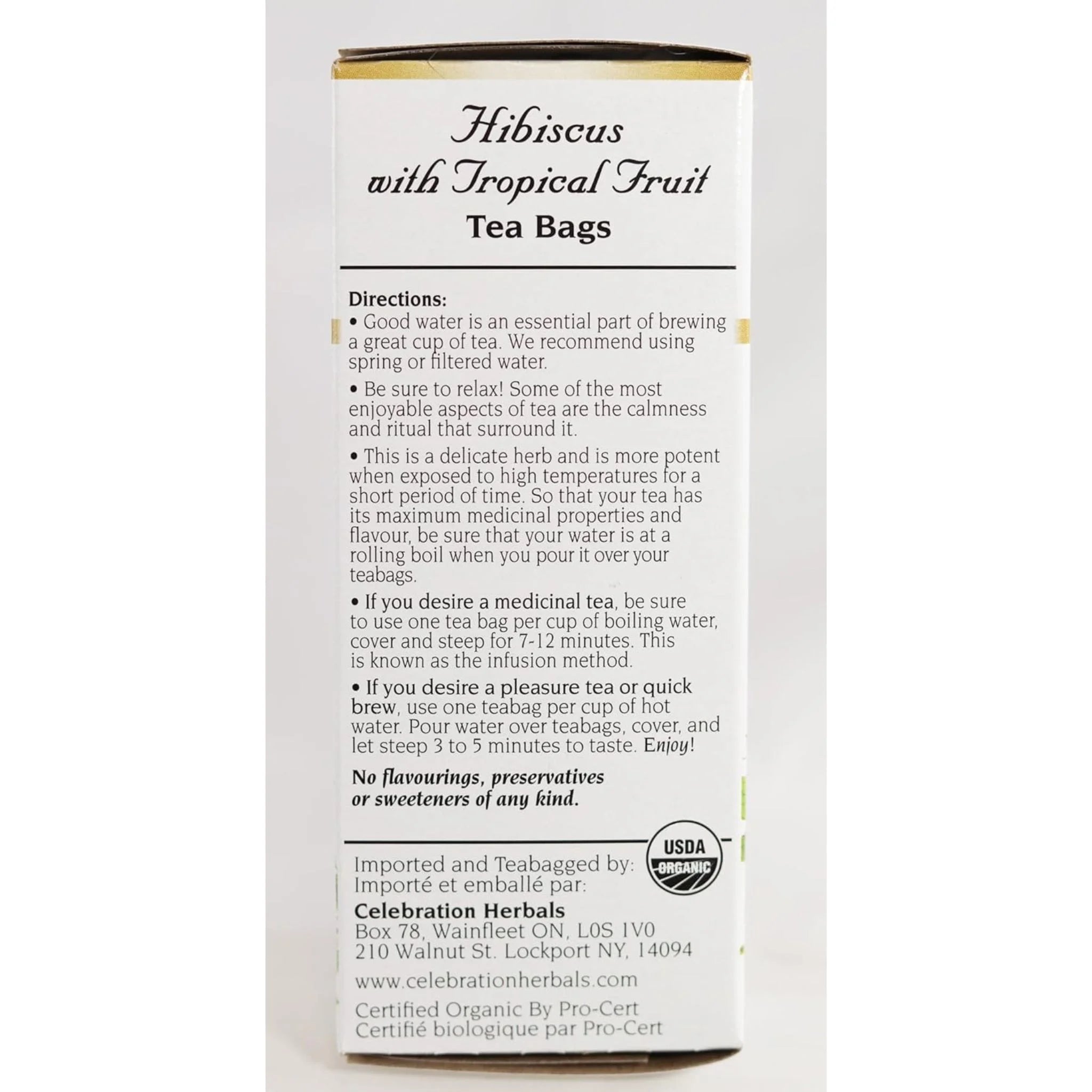 Celebration Herbals Organic Hibiscus Tropical Tea 24 bags