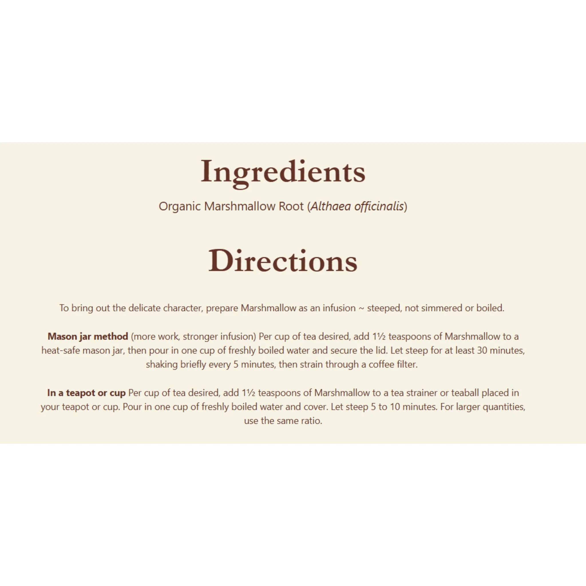 Celebration Herbals Organic Marshmallow Root Loose Tea 50g