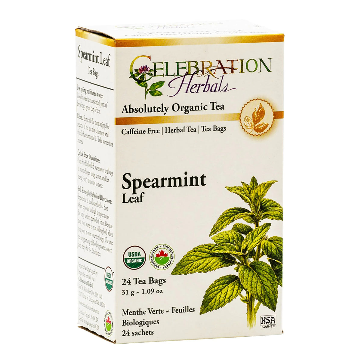 Celebration Herbals Organic Spearmint Leaf Tea 24 bags