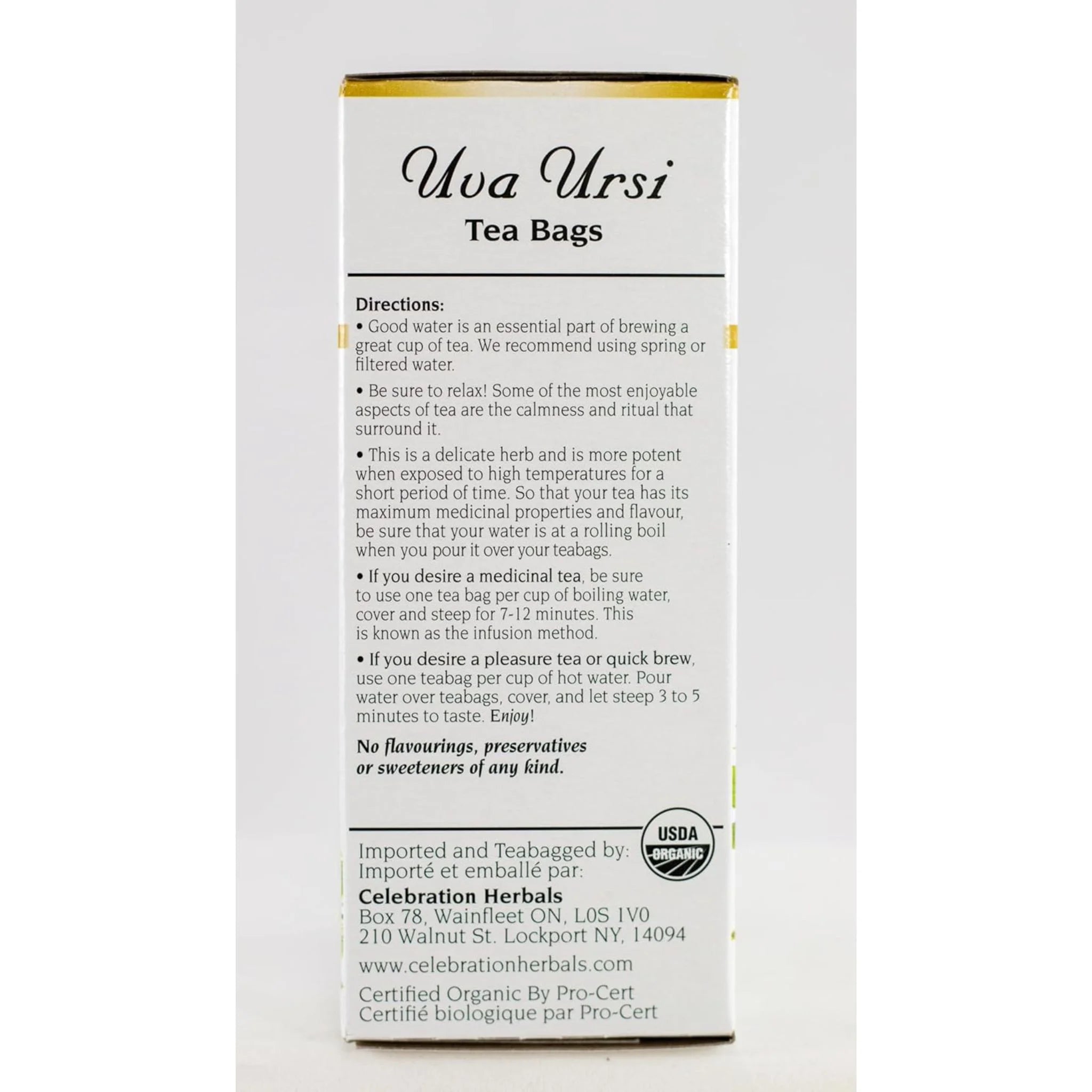 Celebration Herbals Organic Uva Ursi Tea 24 bags