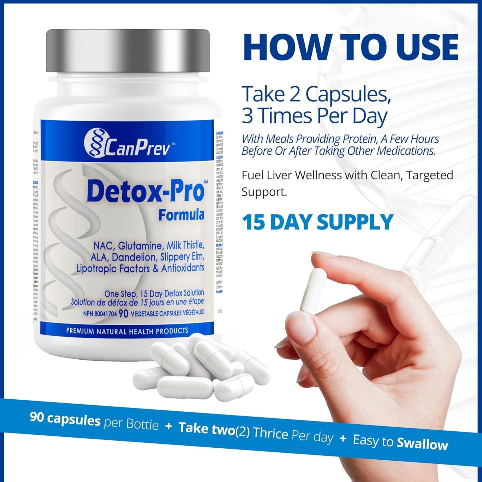 CanPrev Detox Pro 90 Vegan Capsules - Nature's Source Inc