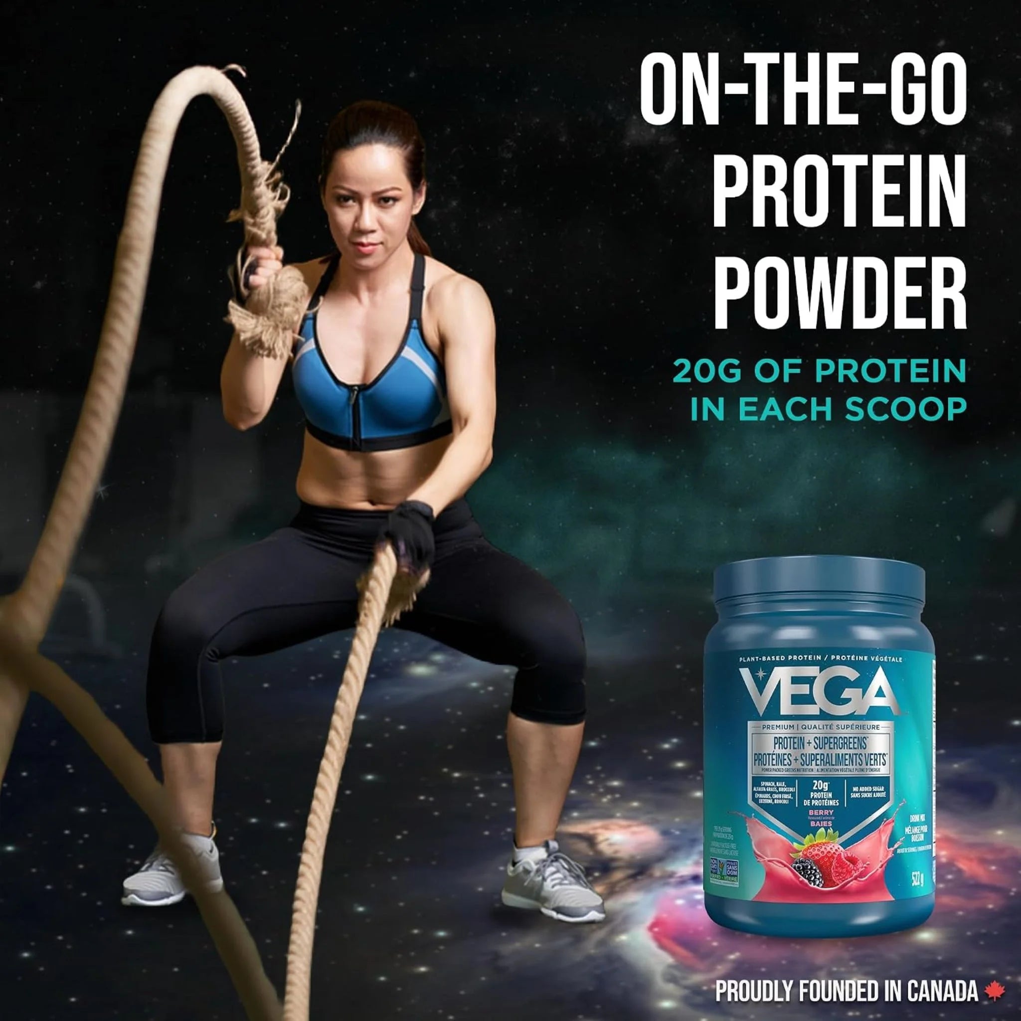 Vega Protein + Supergreens Berry 522g - Nature's Source Inc