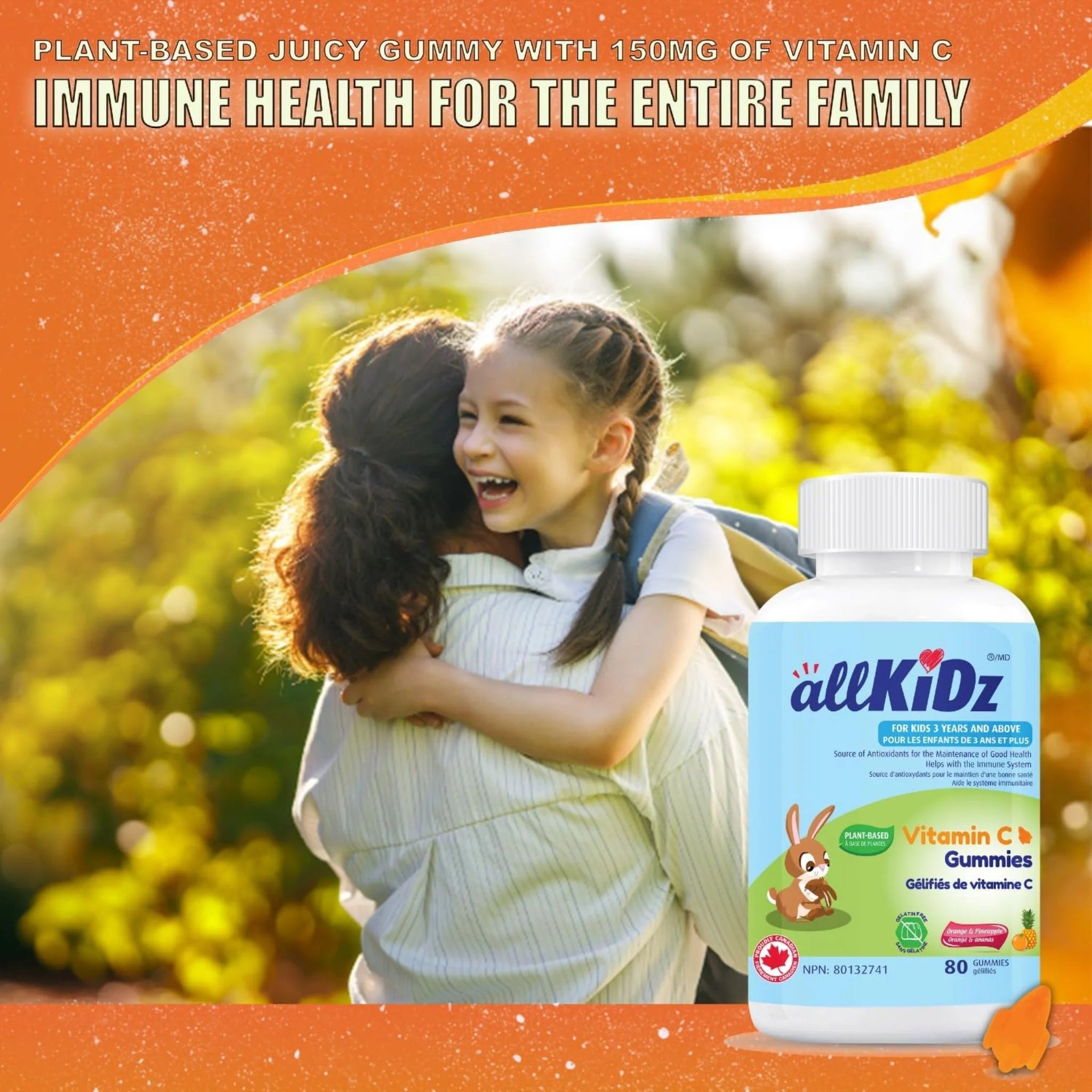Allkidz Naturals Vitamin C Gummies 80 Gummies - Nature's Source Inc