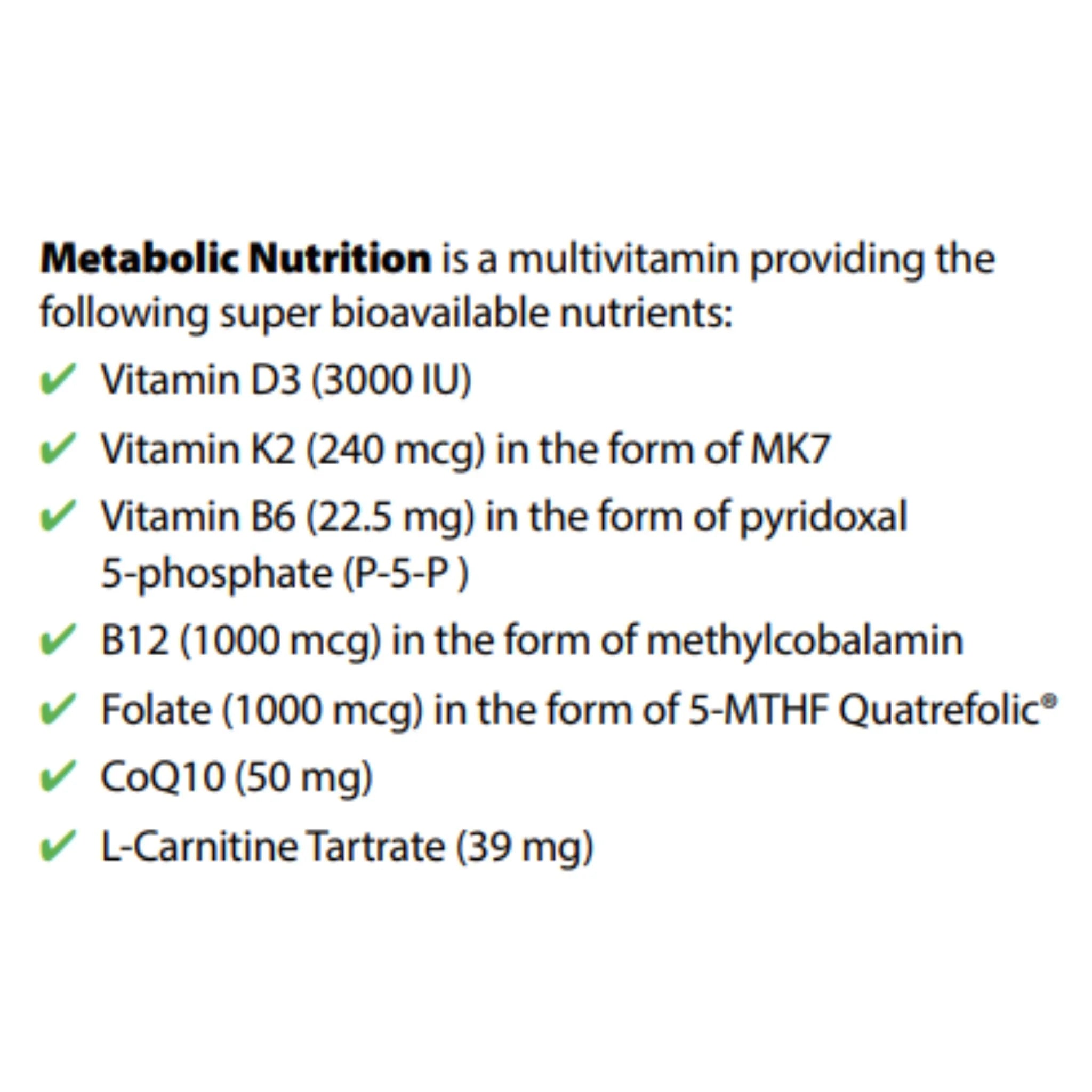 Restorative Formulations Metabolic Nutrition 90 Vegi-Capsules - Nature's Source Inc