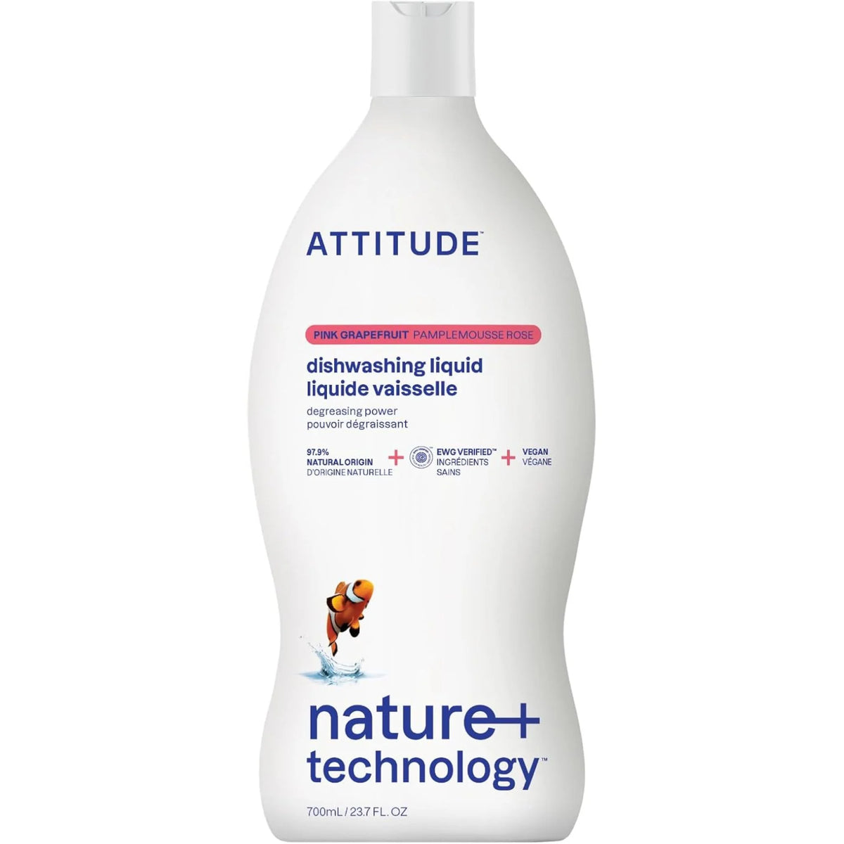 Attitude Dishwashing Liquid Pink Grapefruit 700ml