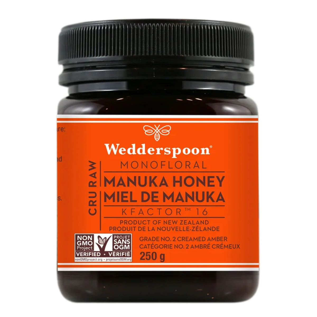 Wedderspoon Raw Manuka Honey Kfactor 16 250g