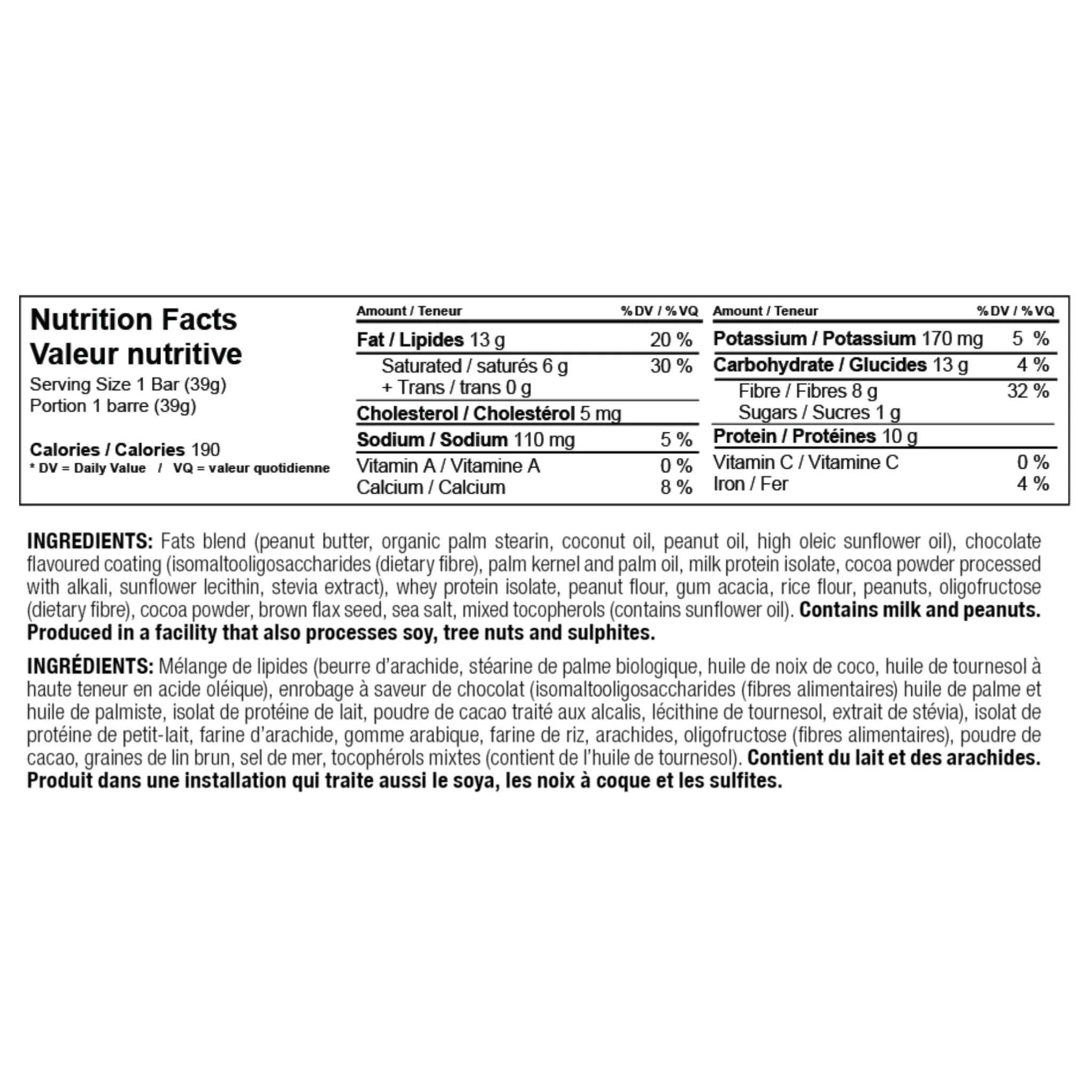 Love Good Fats Peanut Butter Chocolate Snack Bar 39g