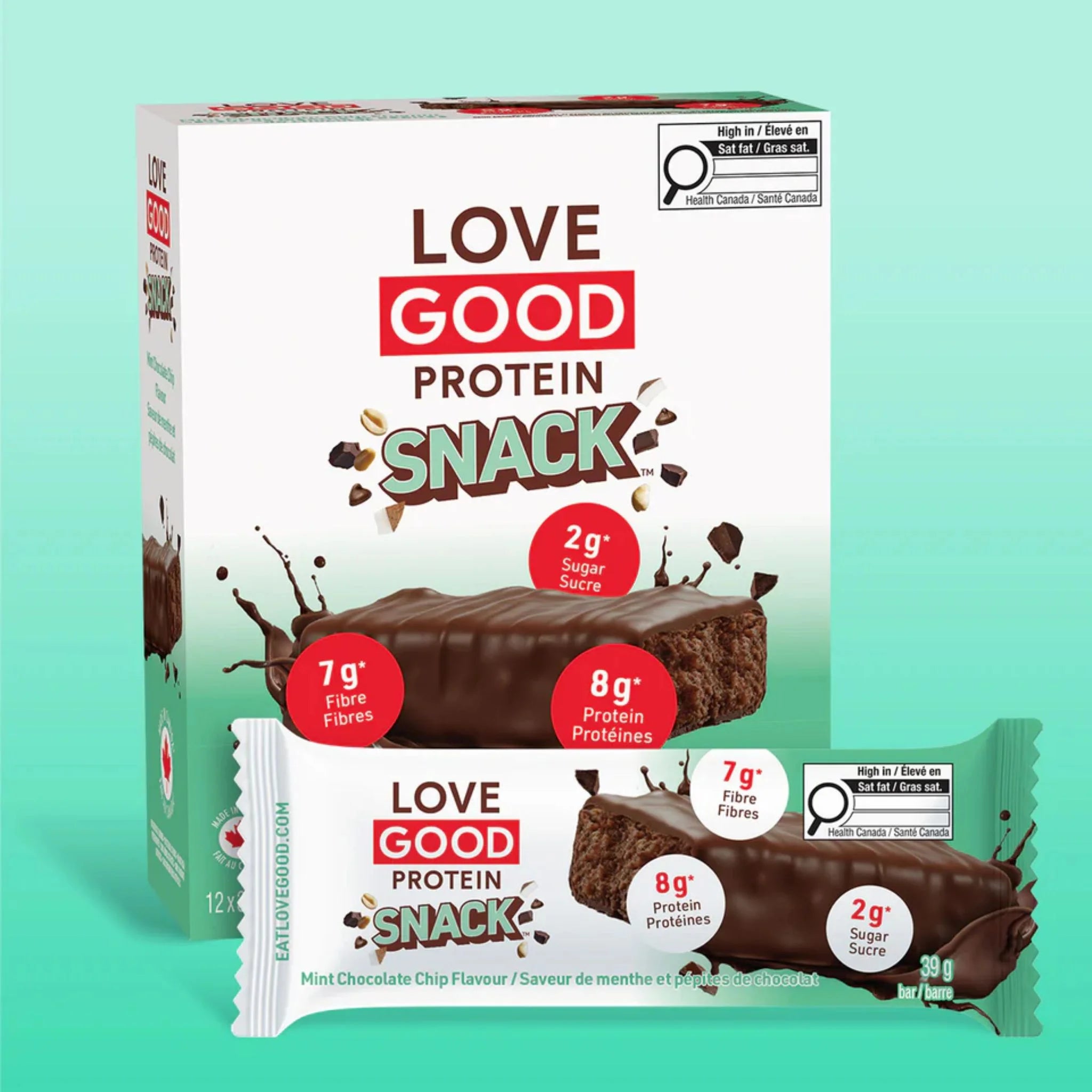 Love Good Fats Mint Chocolate Chip Snack Bar 39g