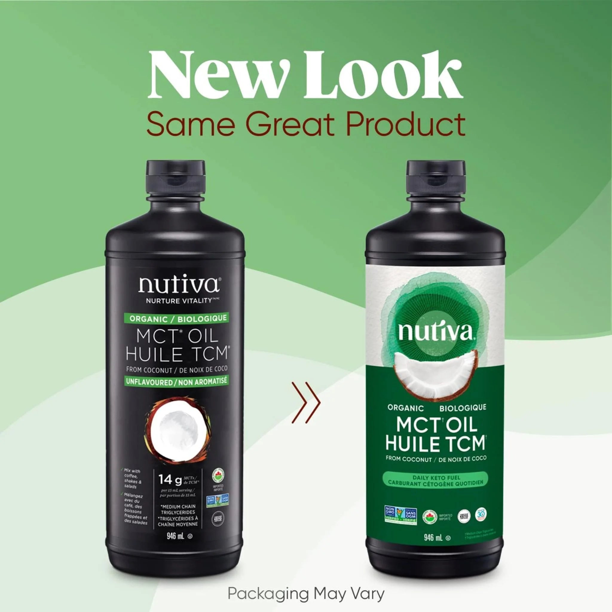 Nutiva Organic Liquid MCT Coconut Oil, Clean Keto Fuel, 946ml