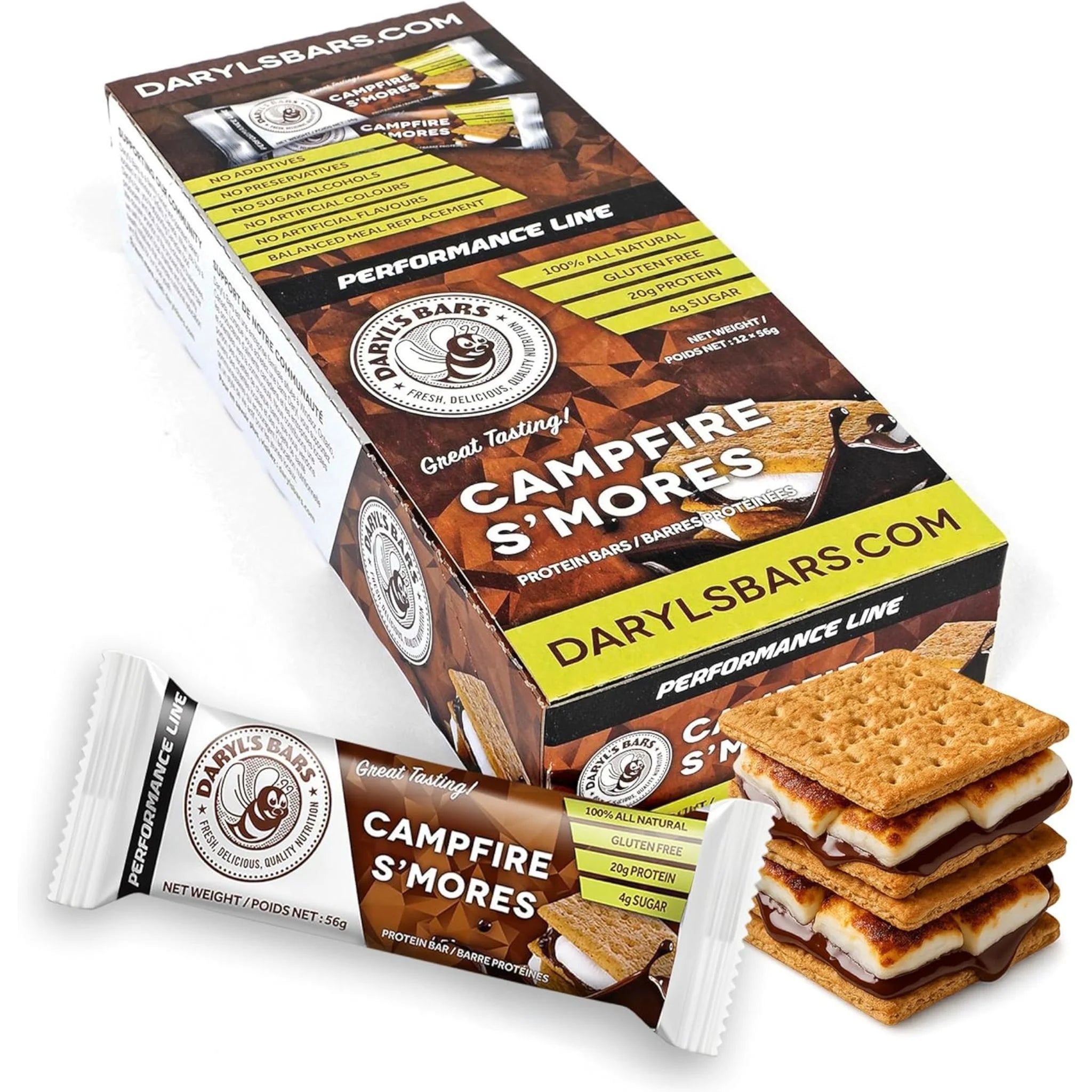 Daryl's Campfire S'Mores Protein Bar 56g