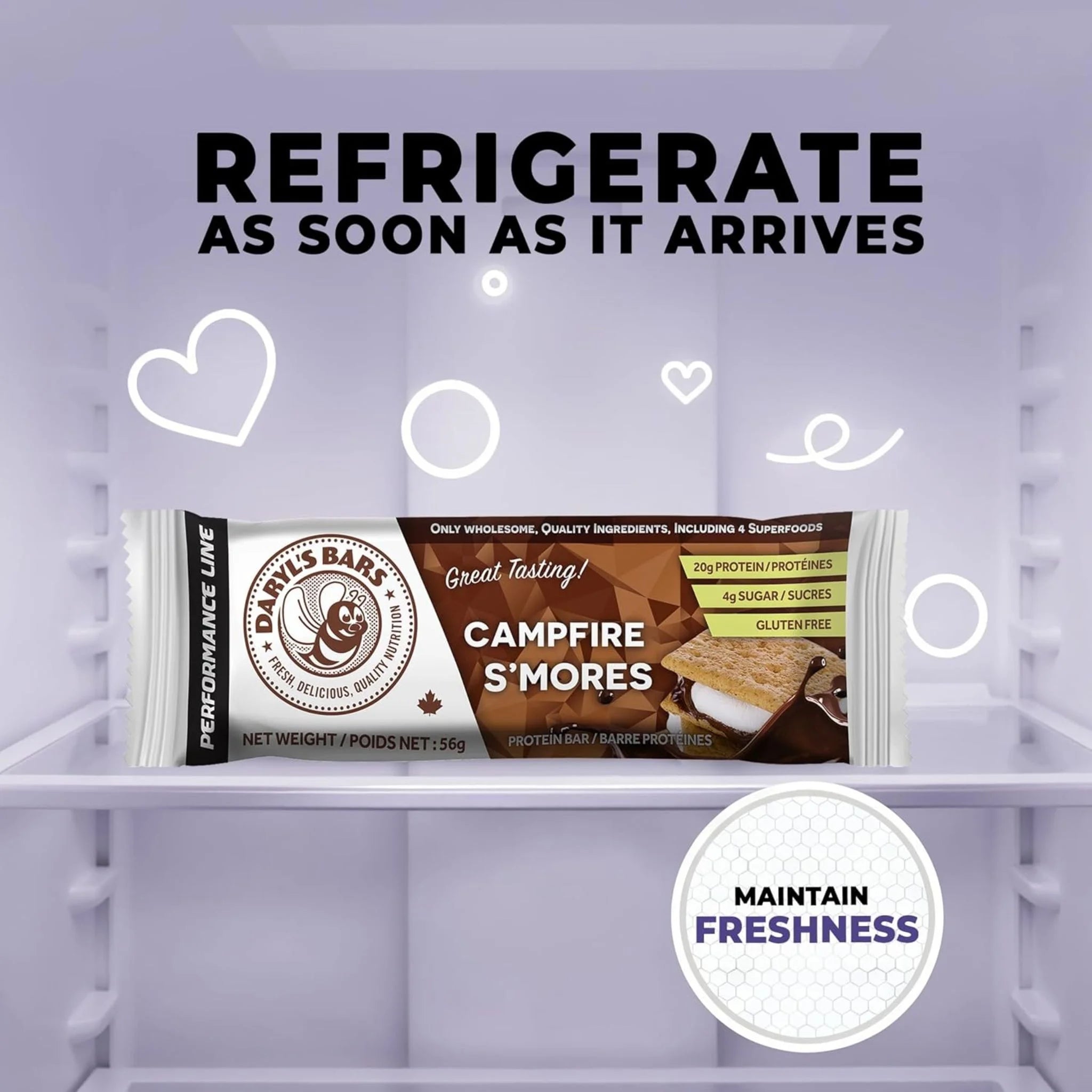 Daryl's Campfire S'Mores Protein Bar 56g