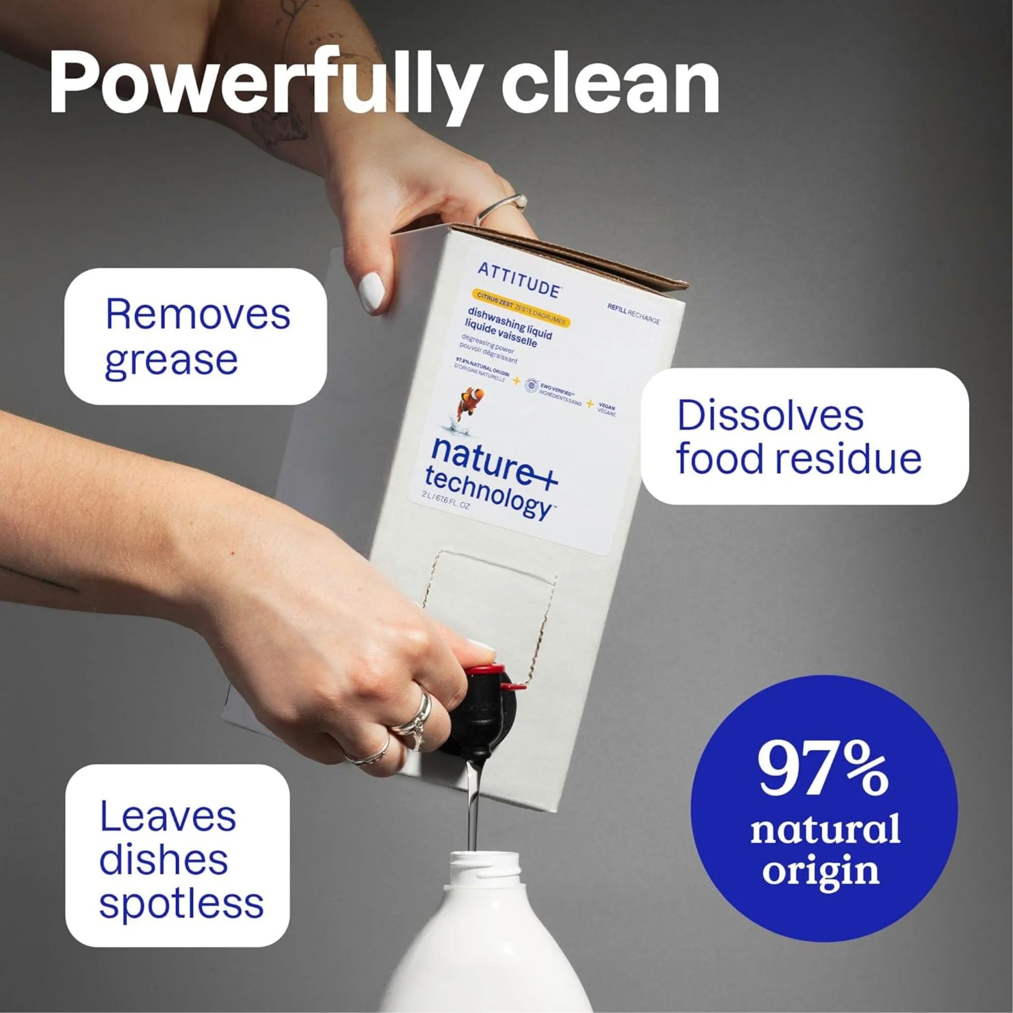 Attitude Dishwashing Liquid Citrus Zest 700ml