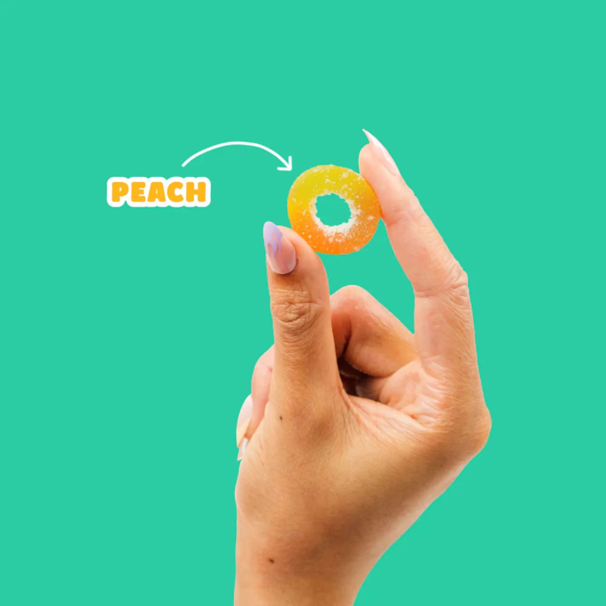 SmartSweet's Peach Rings Vegan Candy 50g