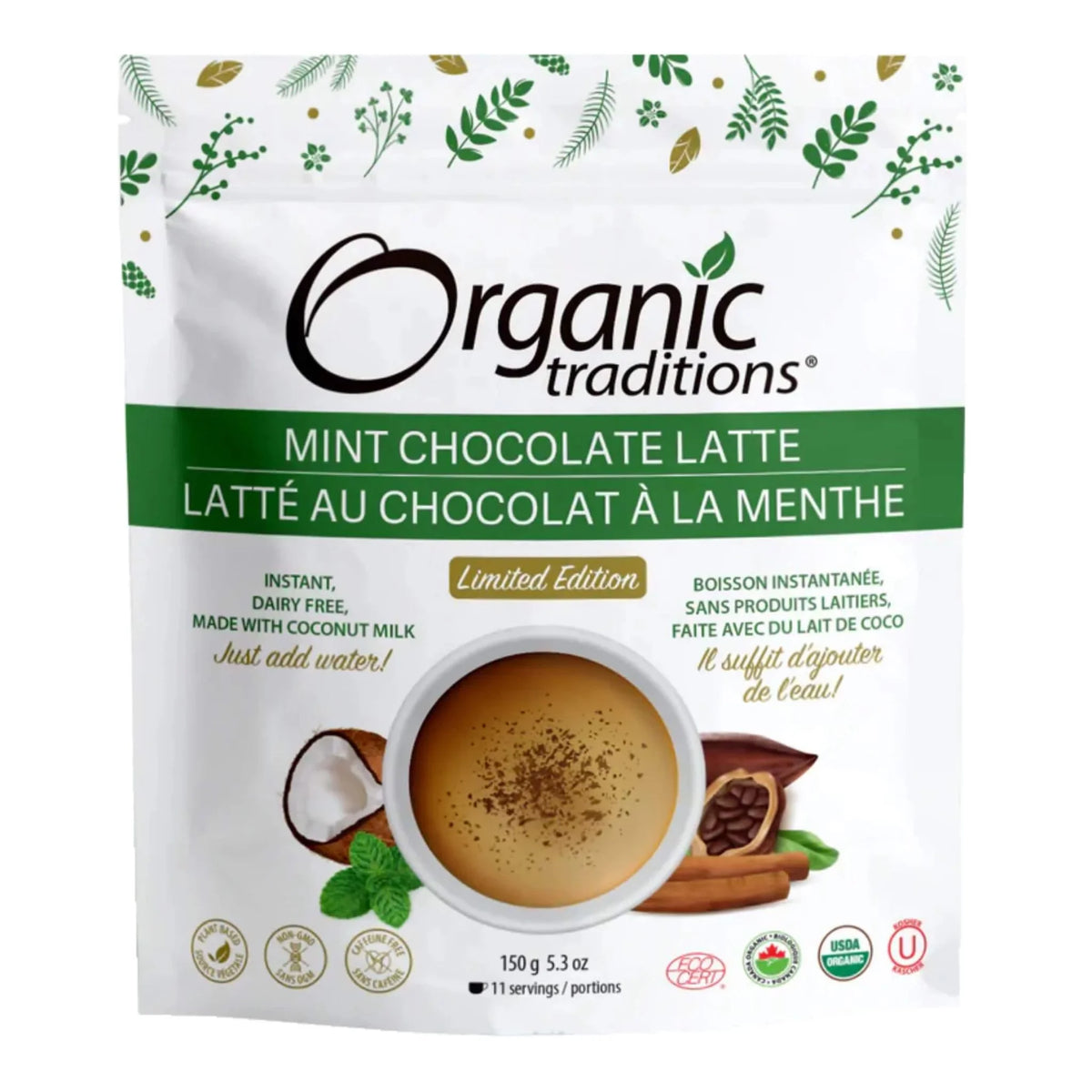 Organic Traditions Mint Chocolate Latte - 150g