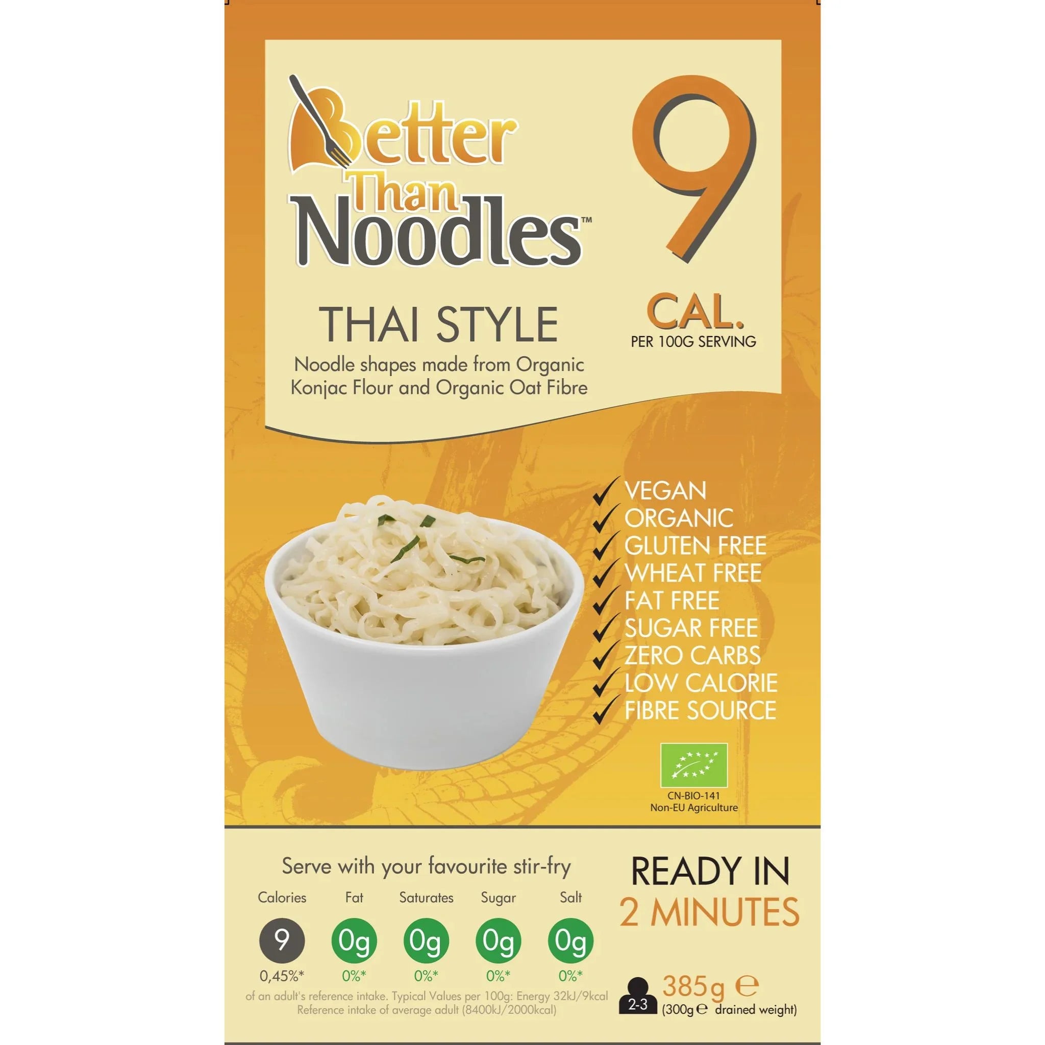 Better Than Noodles Organic Konjac Thai-Style Noodles - 385g