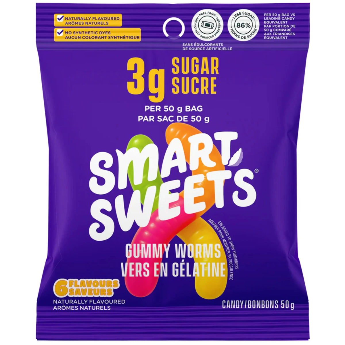 SmartSweets Gummy Worms 50g