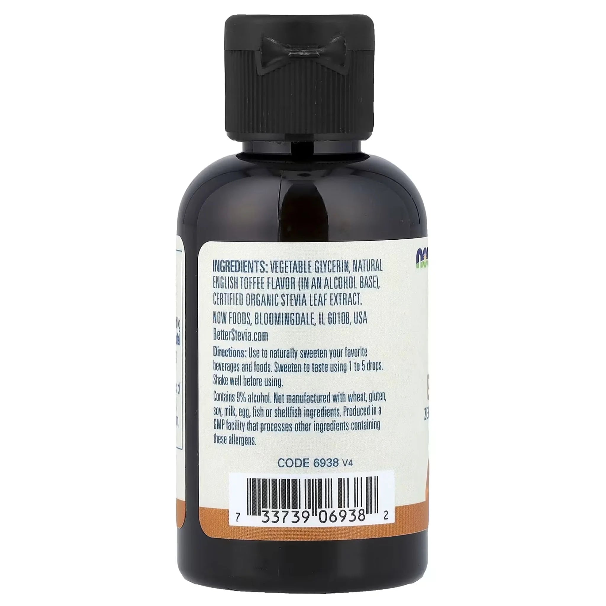 Now Better Stevia Extract English Toffee 59ml