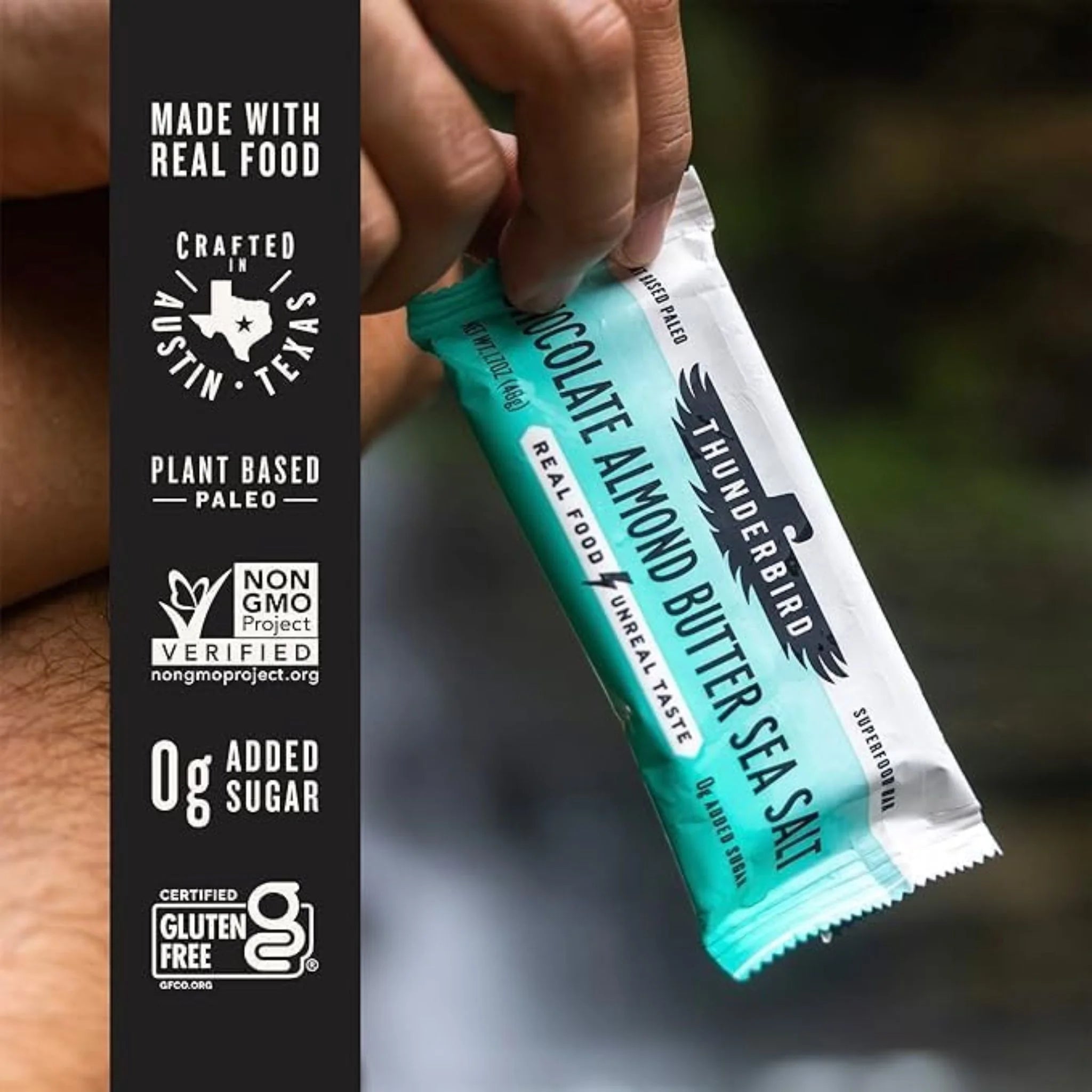 Thunderbird Bar Choc Almond Butter Sea Salt 48g
