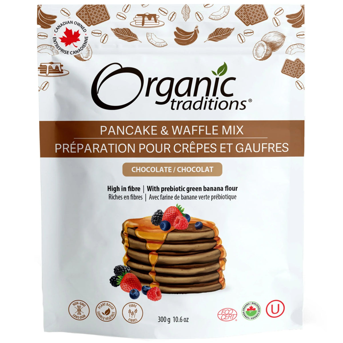 Organic Traditions Pancake Waffle Chocolate 300g