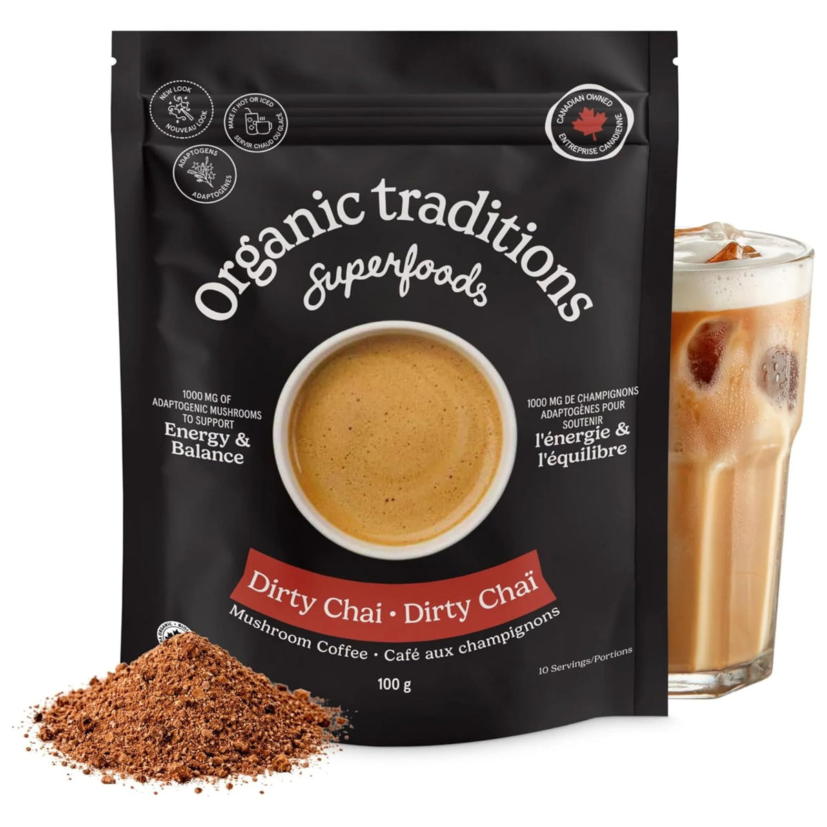 Organic Traditions Dirty Chai Coffee 100g