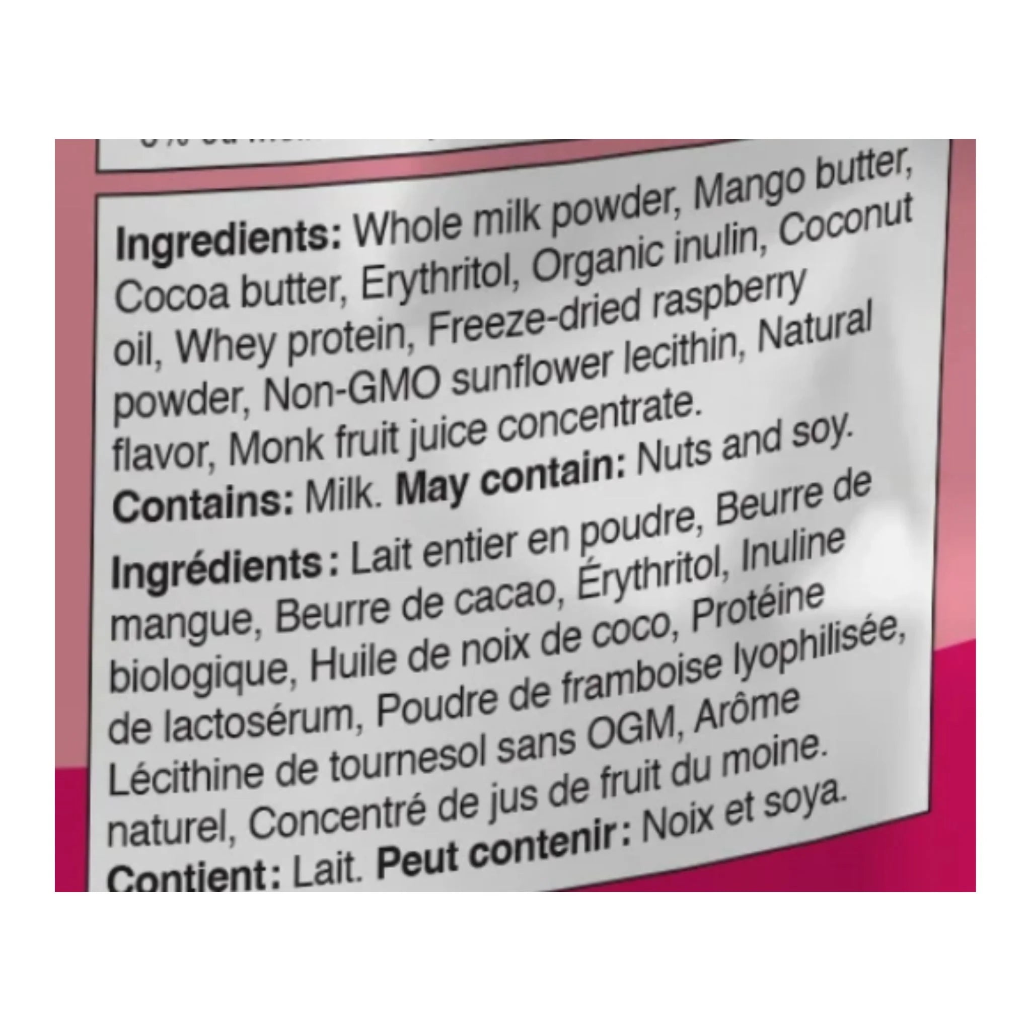 Sana White Chocolaty Bites Raspberry 100g
