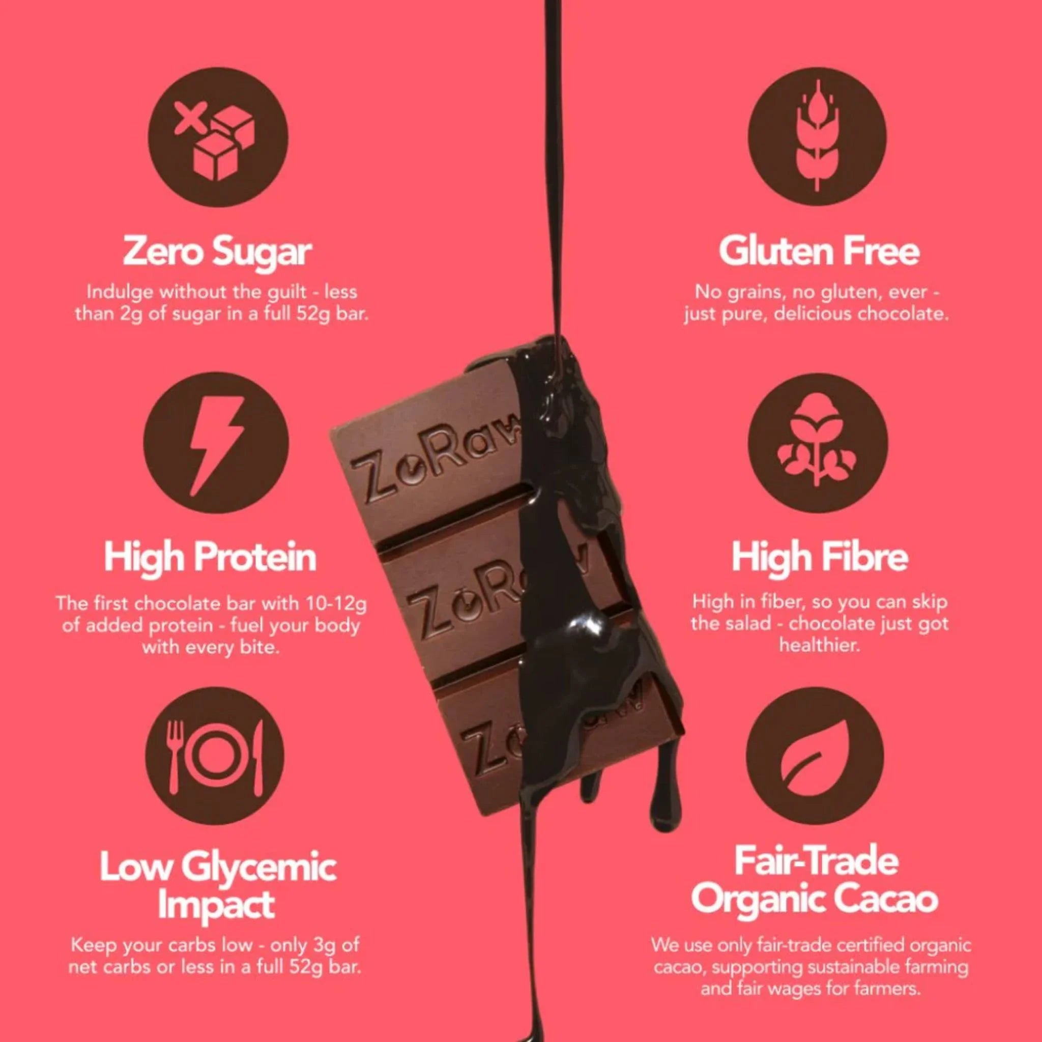 ZoRaw Protein Milk Chocolate Almond 55g