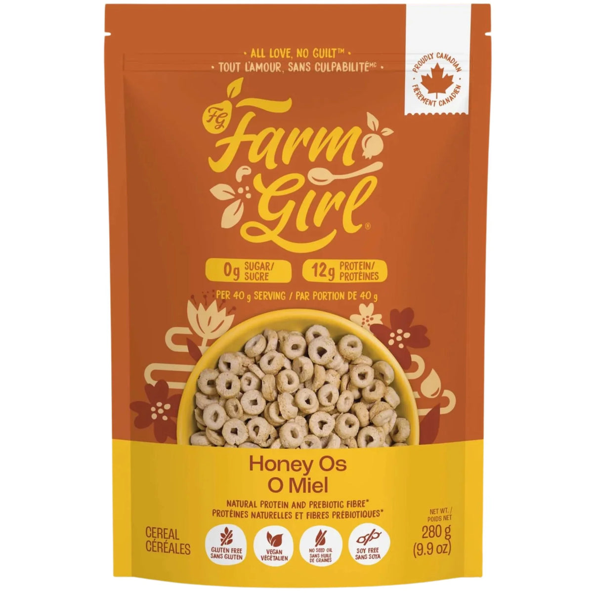 Farm Girl Honey O's Keto Vegan Cereal 280g
