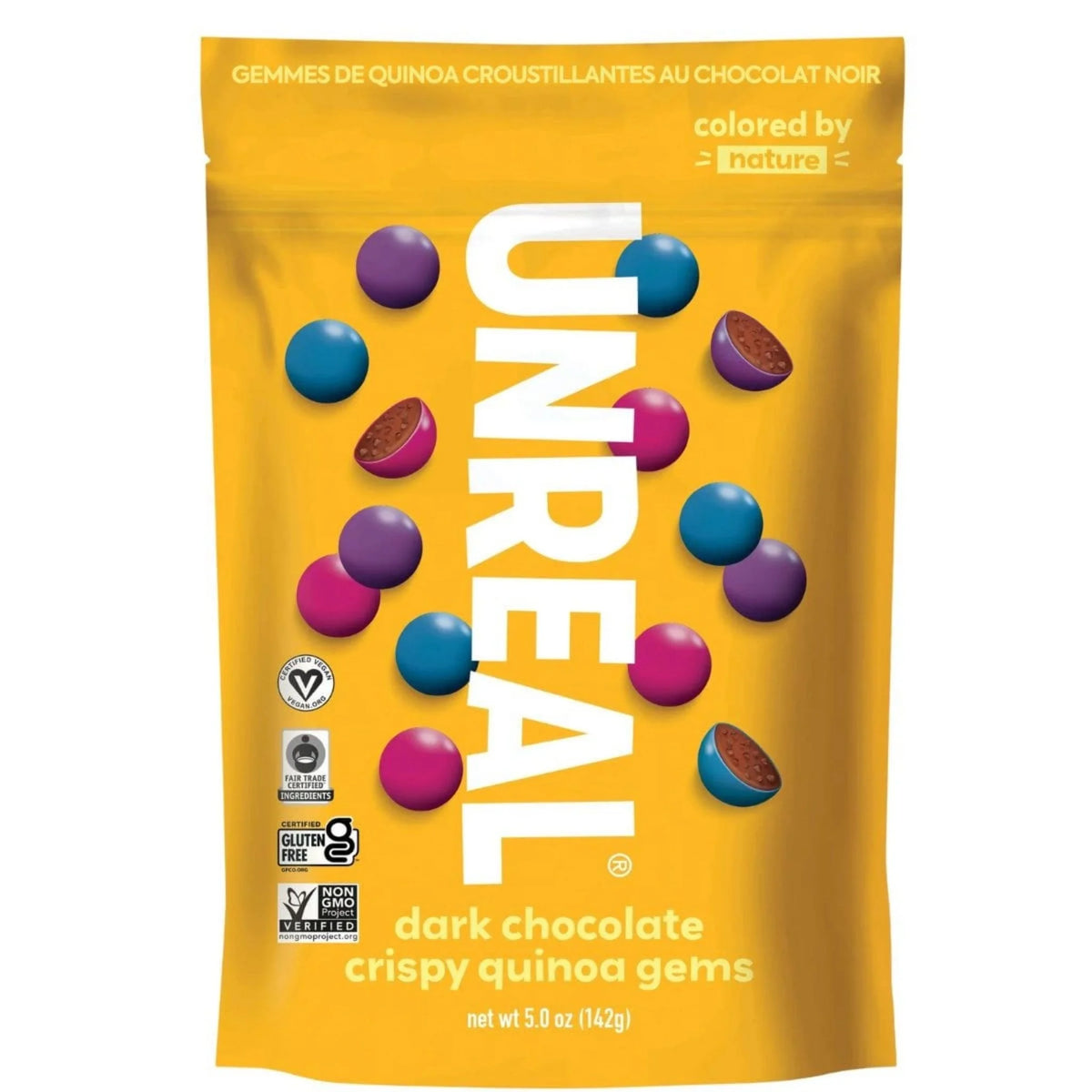 Unreal Dark Chocolate Crispy Quinoa Gems 142g