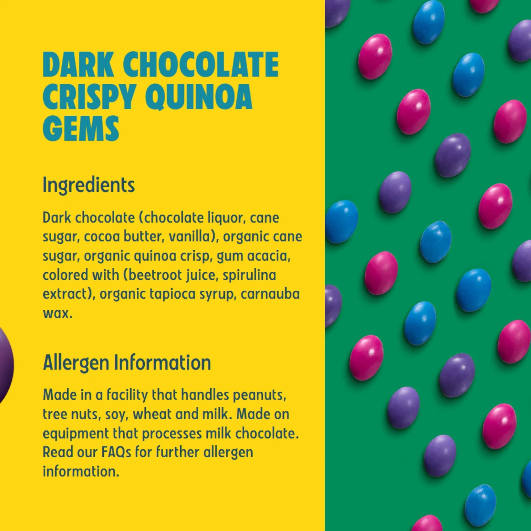 Unreal Dark Chocolate Crispy Quinoa Gems 142g